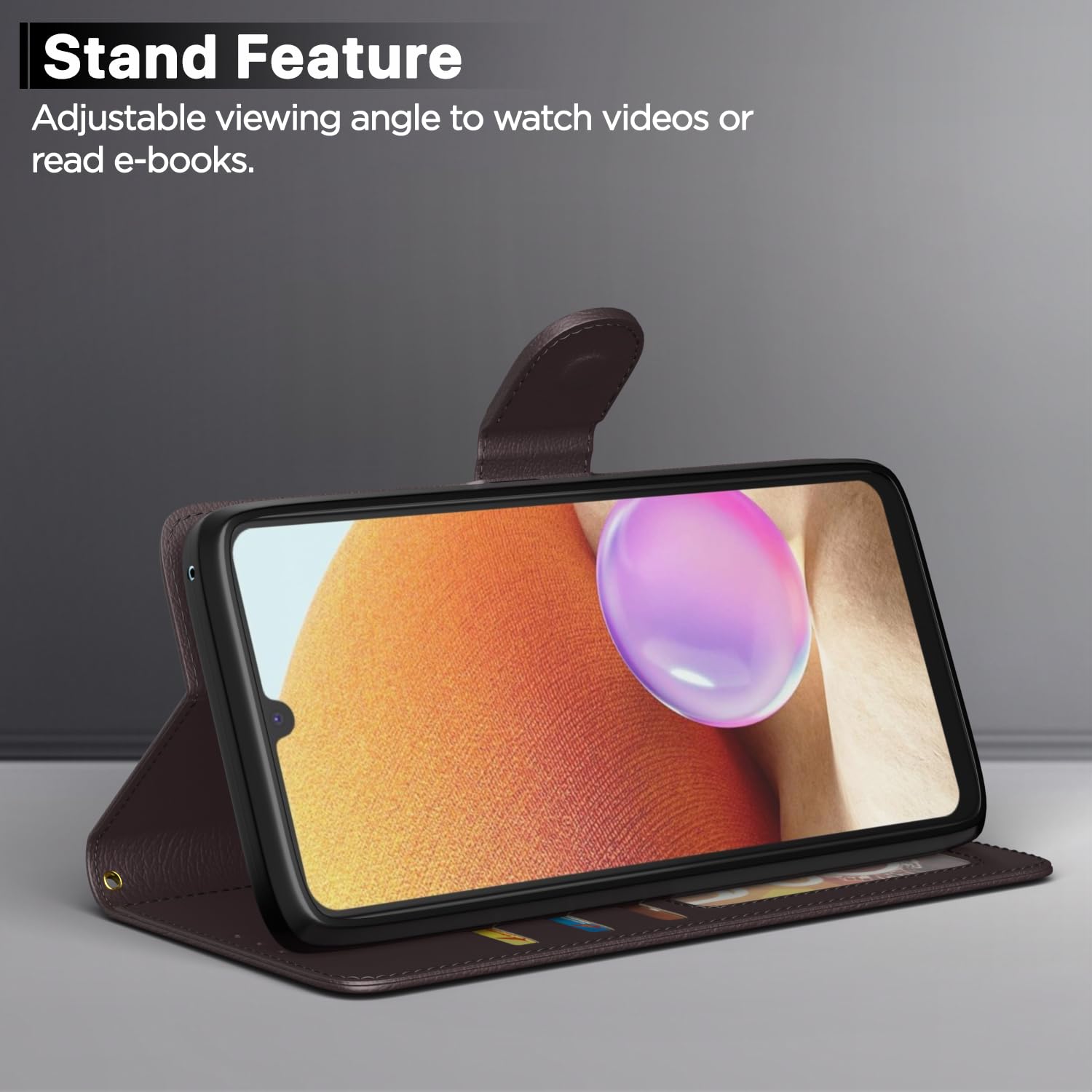 Pikkme coffee flip cover for Samsung A32 – photo 3