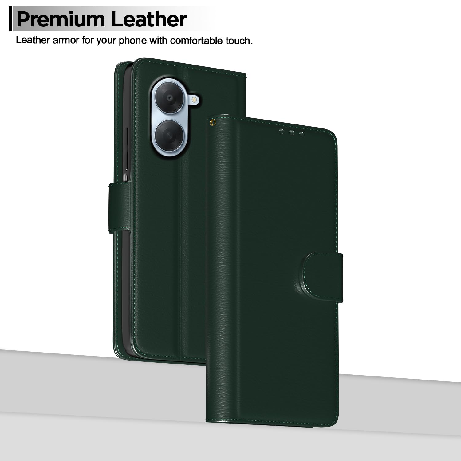 Pikkme Redmi A7 Wallet green mobile flip cover – photo 2