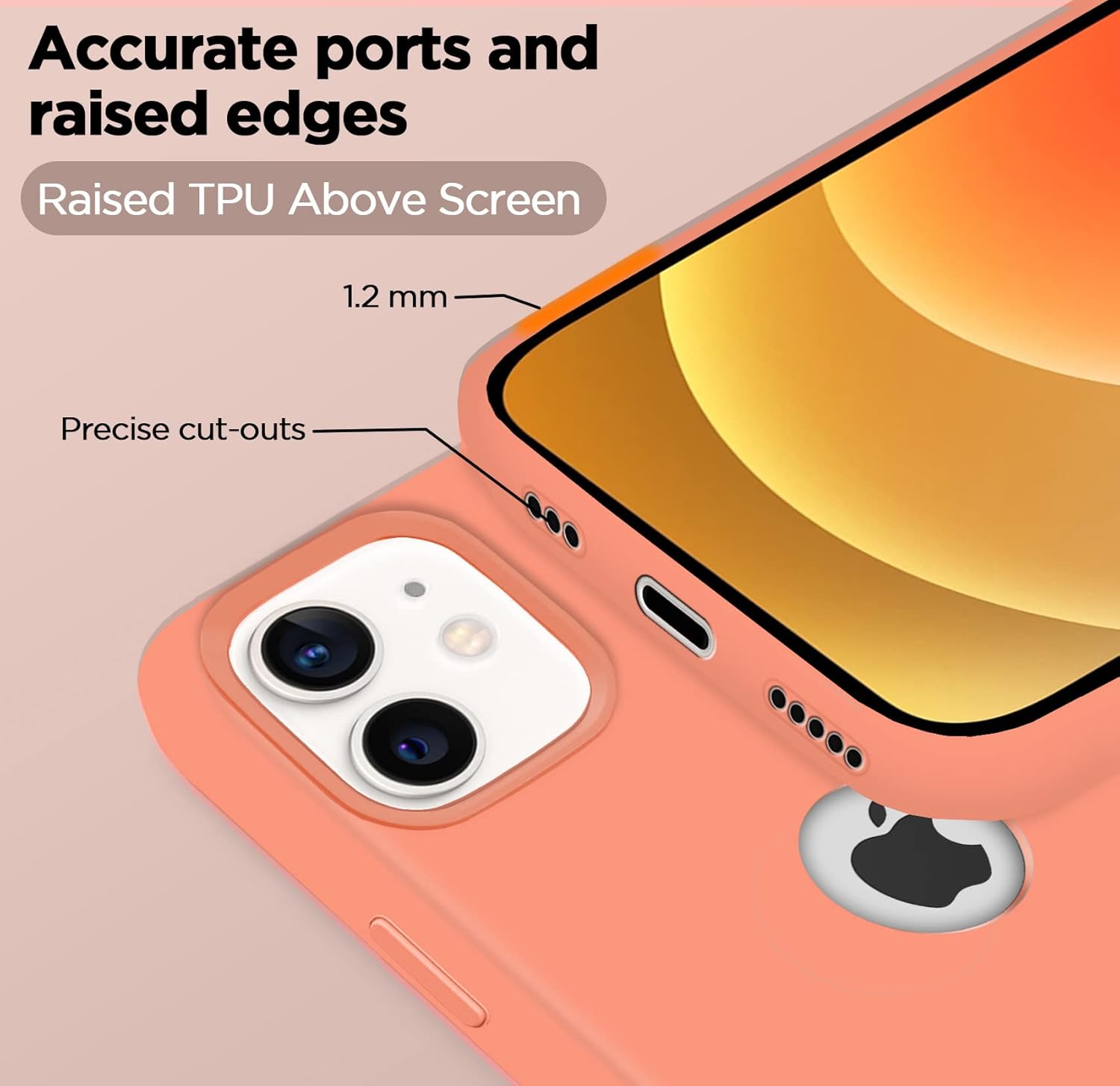 Pikkme iPhone 12/12 Pro Super Soft Silicone Back Cover (Face)