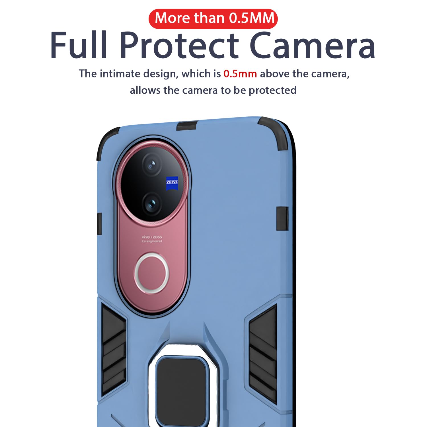 Pikkme Vivo V50 5G D5 Tough Armor Bumper Cover (Blue)