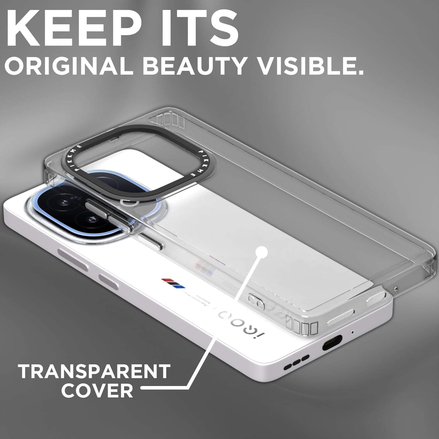Pikkme IQOO 13 5g Transring Back Cover (Transparent)