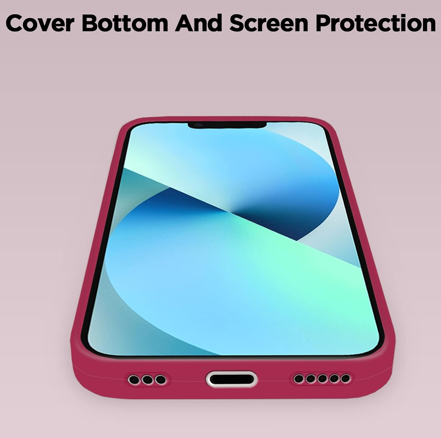 Pikkme iPhone 13 Mini Super Soft Silicone Back Cover (Rose Red)
