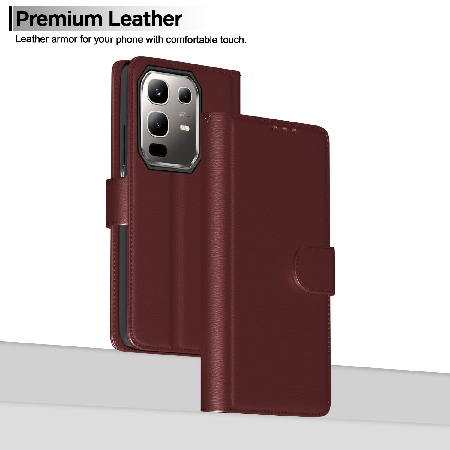 Pikkme Infinix Note 50x 5G Vintage Flip Cover (Brown)