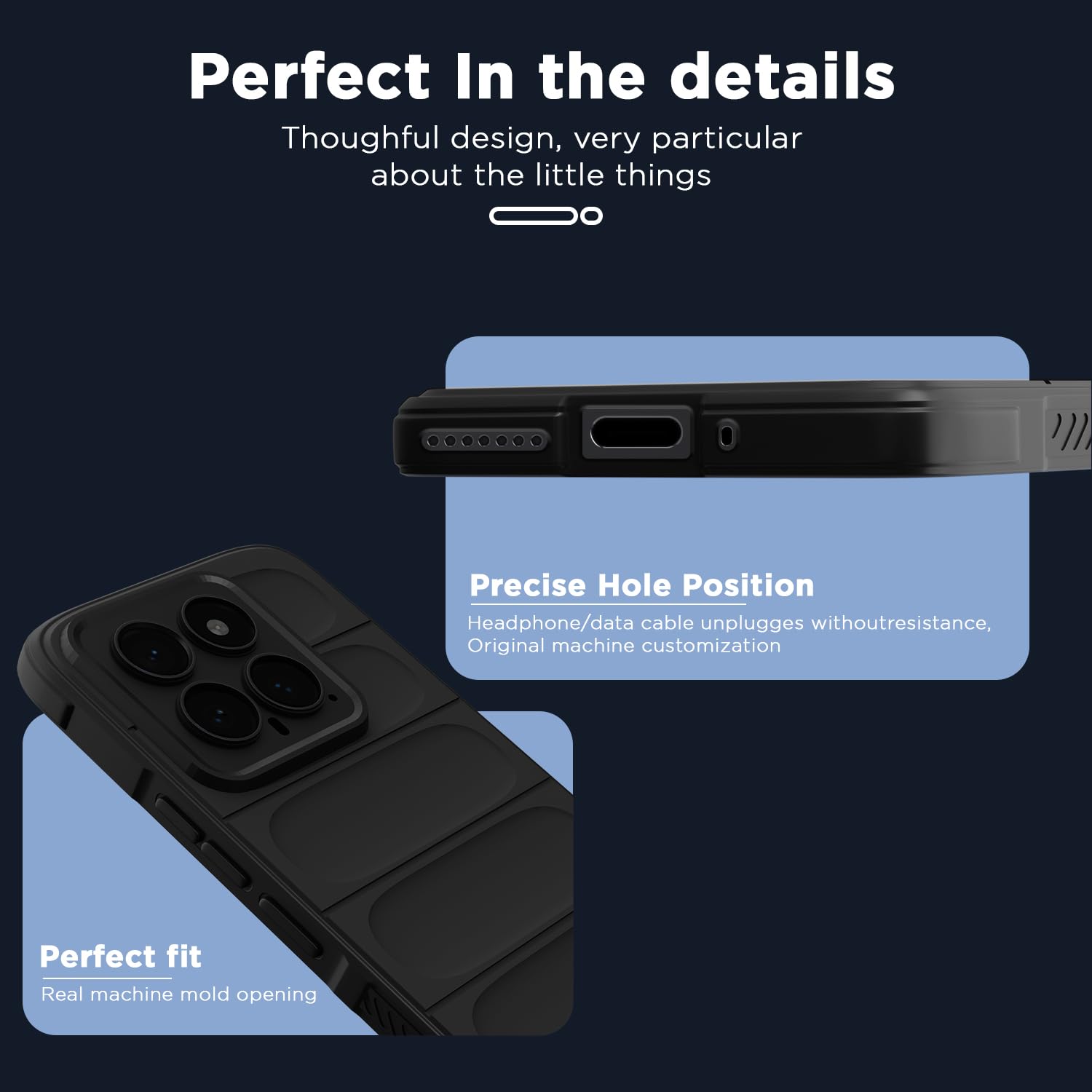 Black Liquid Silicone back cover for Xiaomi 14 5G – Pikkme – photo 2
