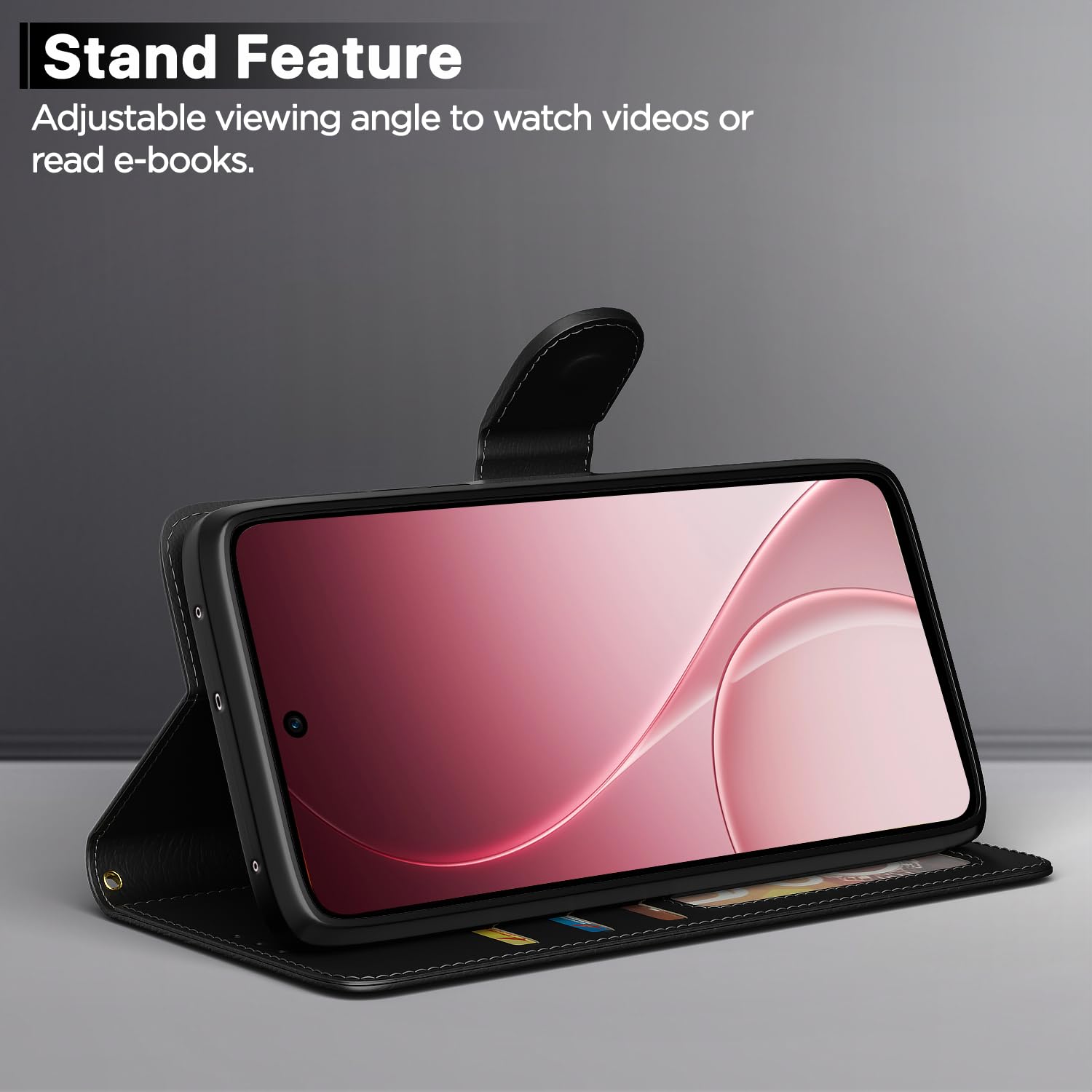 Pikkme black Wallet flip case for Oppo Reno 15C 5G – photo 3