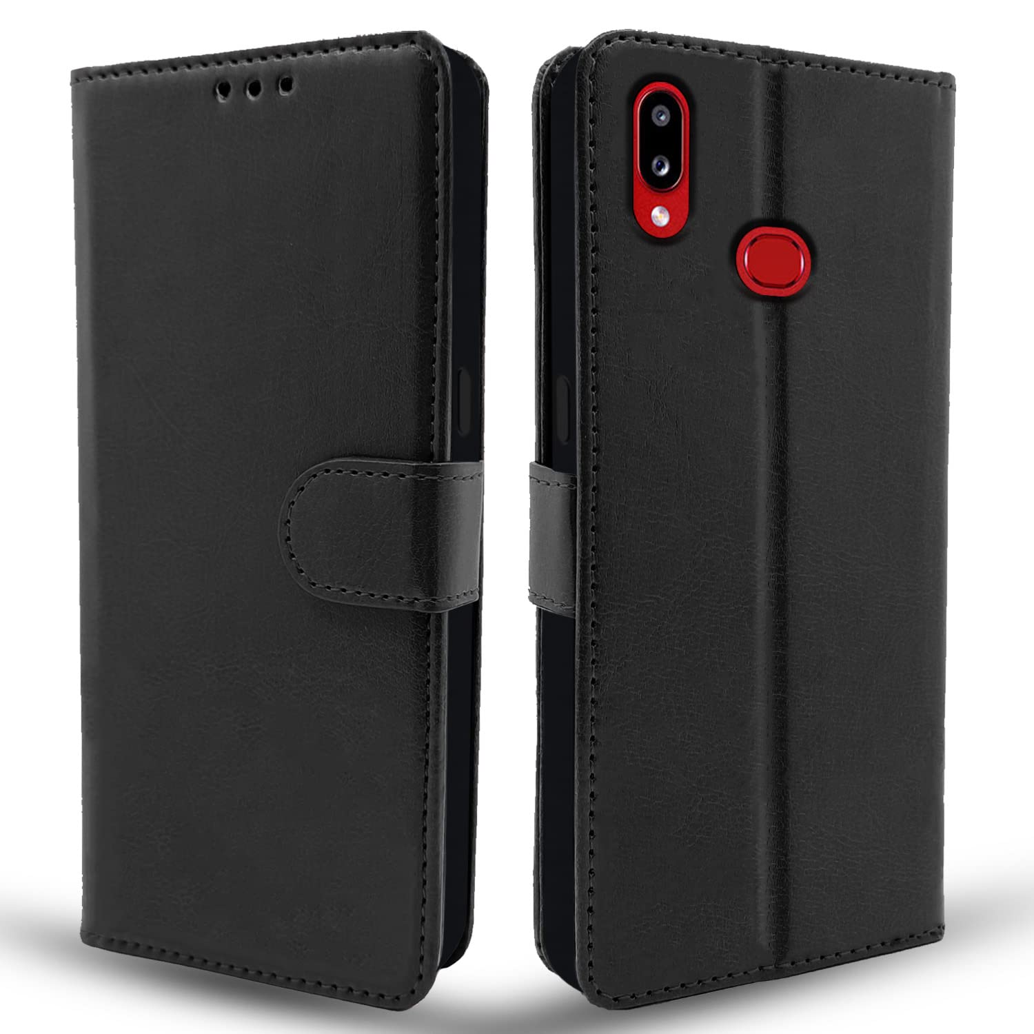 Samsung Galaxy A10s Vintage Flip Cover - Black