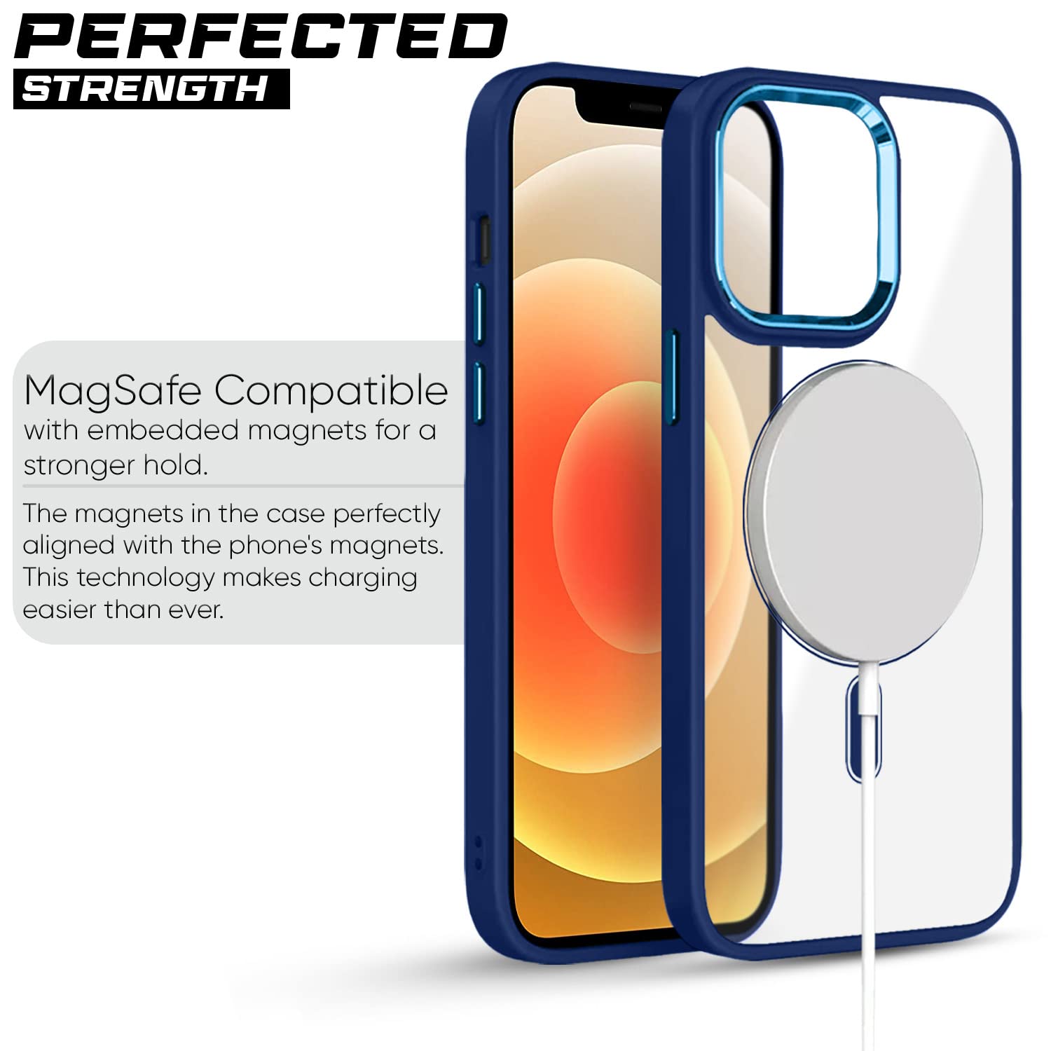Pikkme iPhone 12/12 Pro Magsafe Back Cover (Blue)