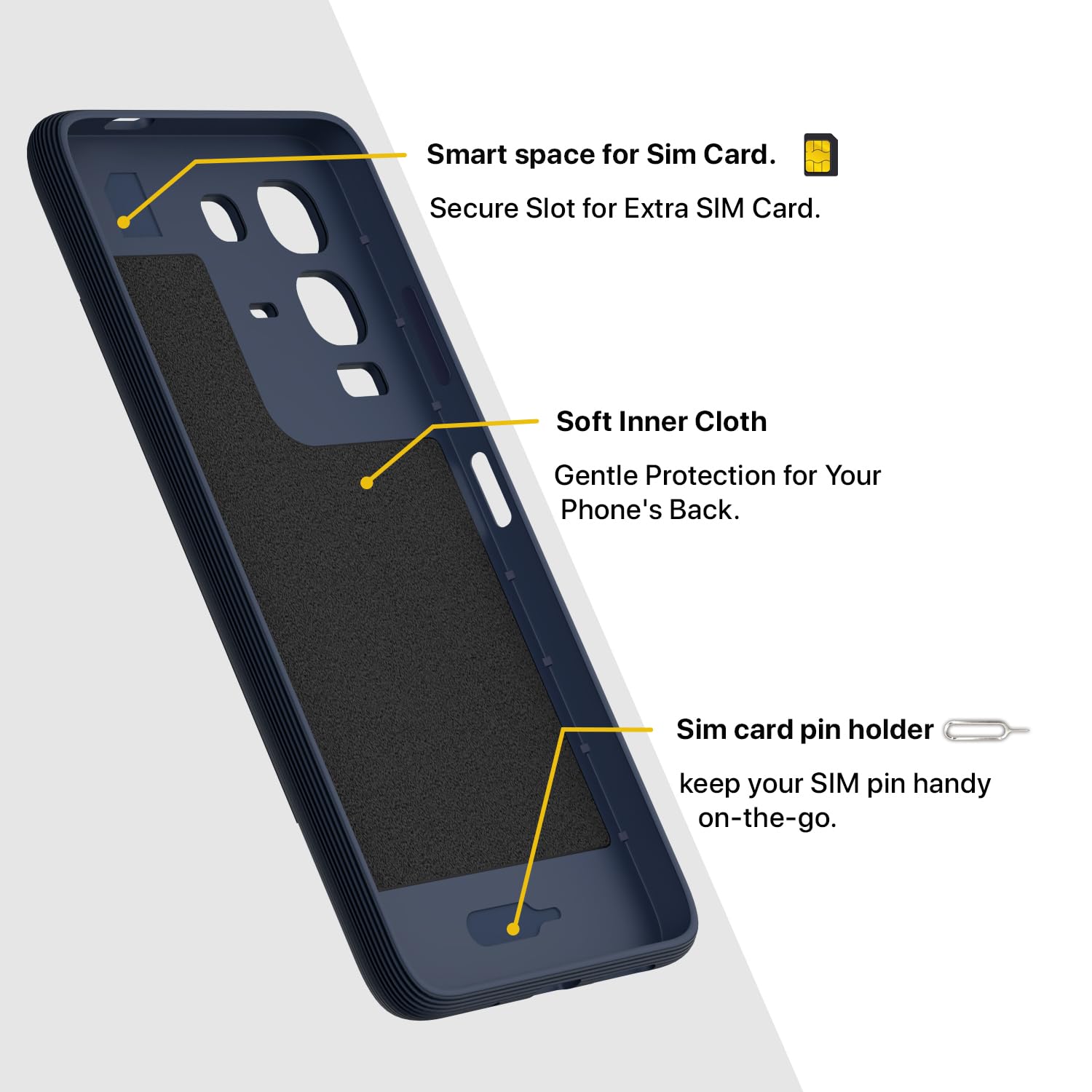Pikkme Infinix Note 50x 5G Shockproof Soft Flexible Gencase Back cover (Blue)