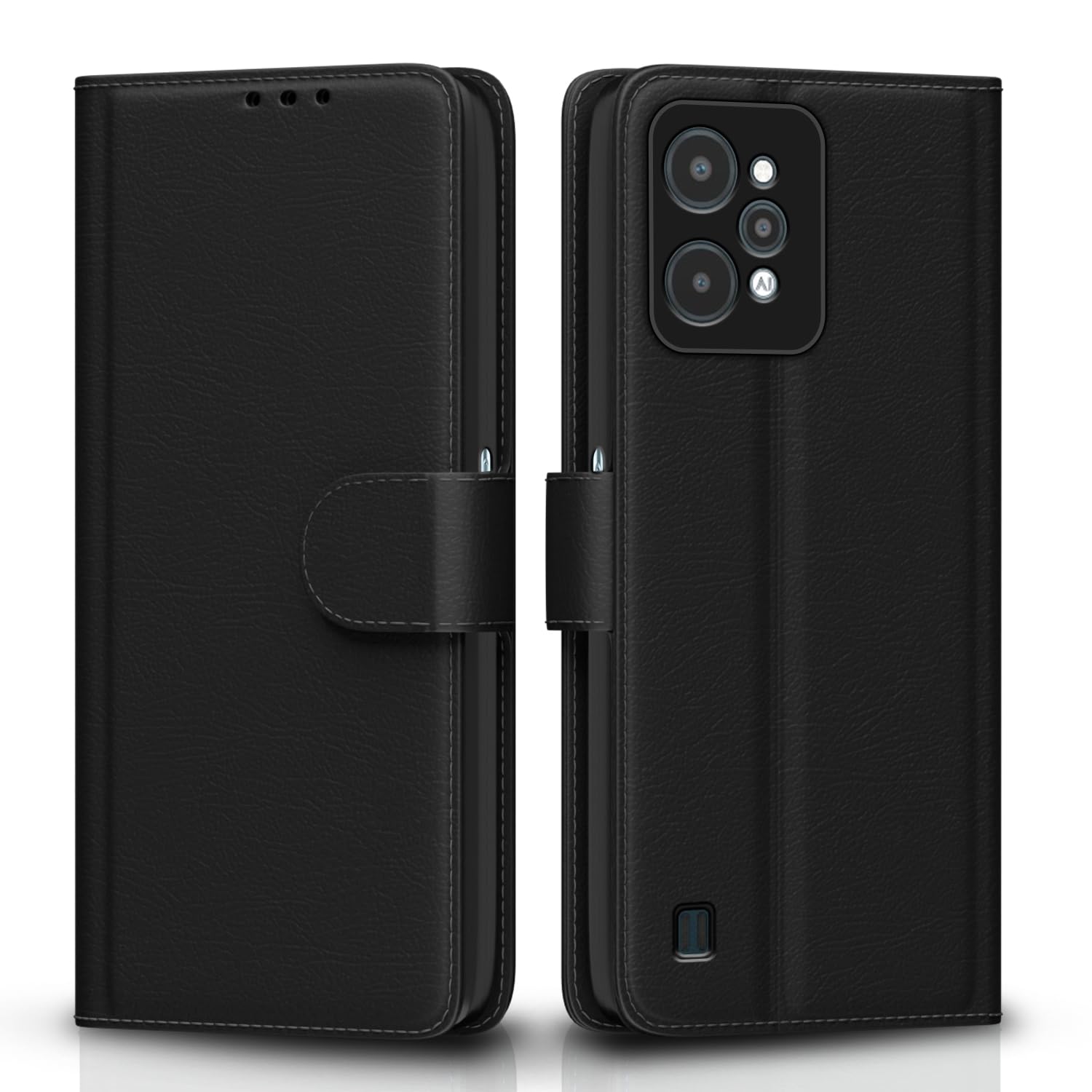 Black mobile flip cover for Realme C31 – Pikkme