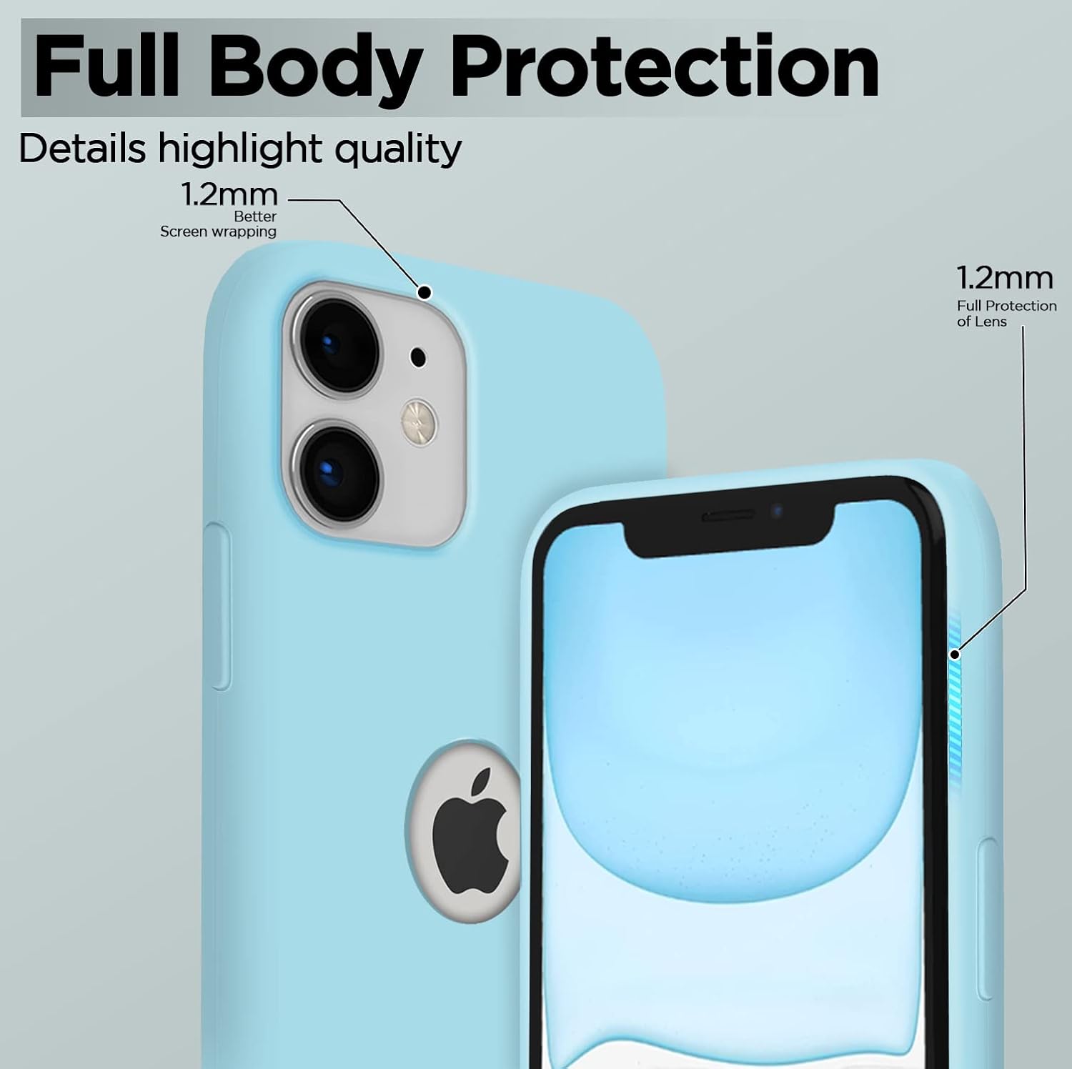 Pikkme iPhone 11 Super Soft Silicone Back Cover (Sea Green)
