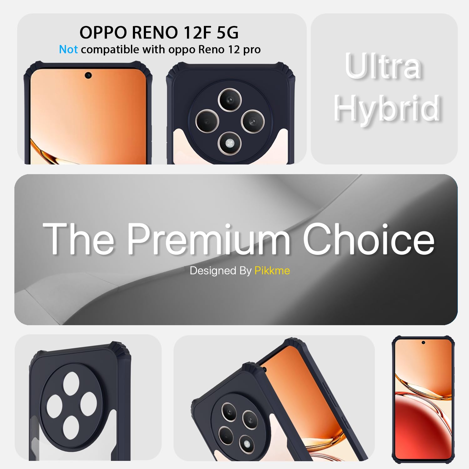 Blue Clear back cover for Oppo Reno 12 F 5G – Pikkme – photo 3