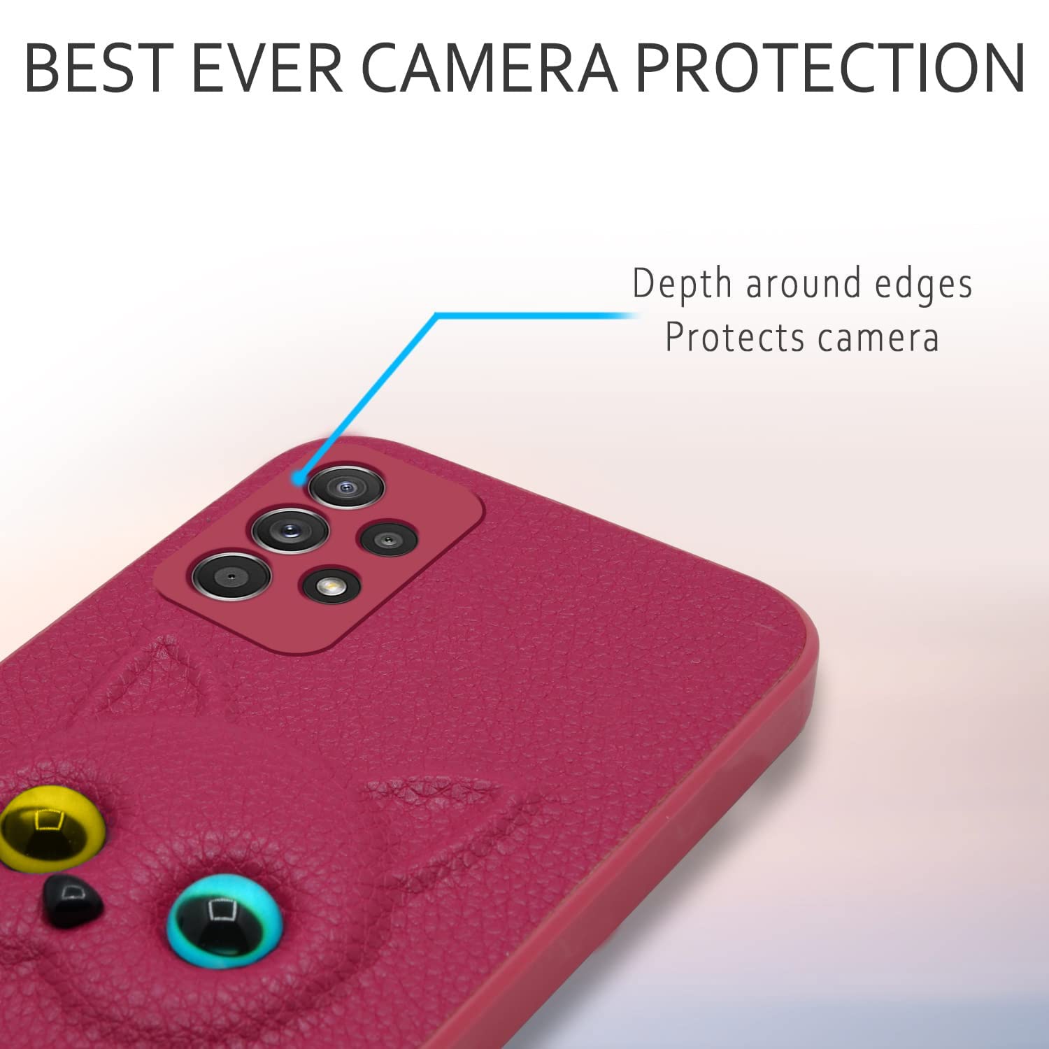 Pikkme Samsung Galaxy A33 5g Kitty Back Cover (Pink)
