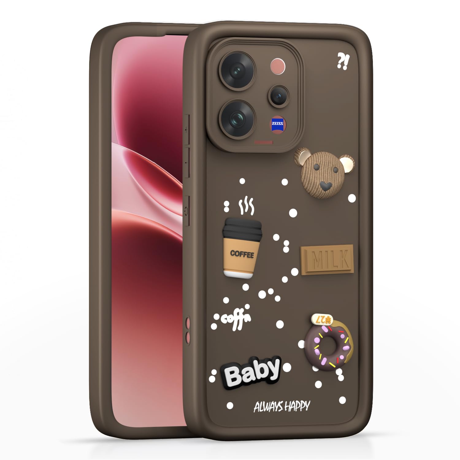 Pikkme Vivo V70 5G/3D brown mobile back cover