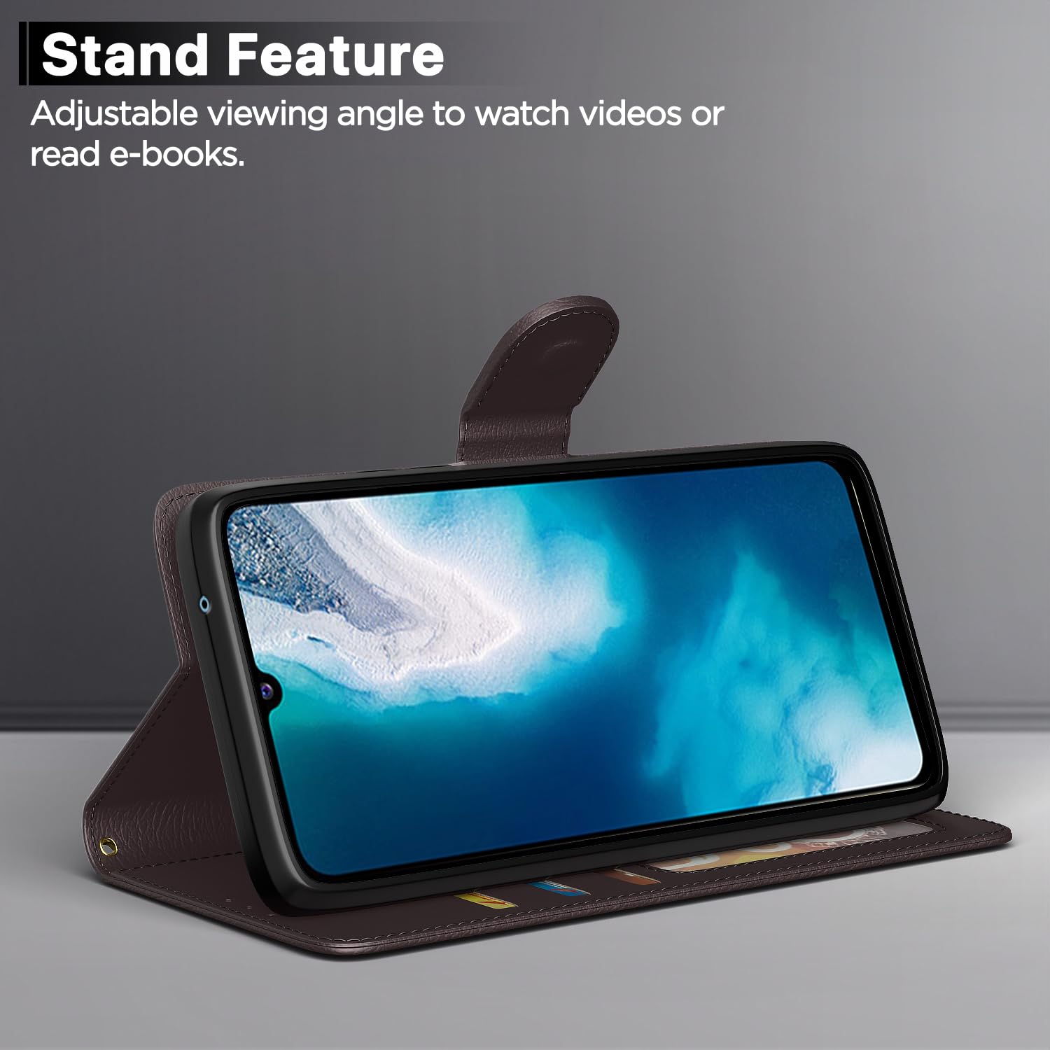 Vivo V20 SE Wallet wallet flip cover in coffee by Pikkme – photo 3