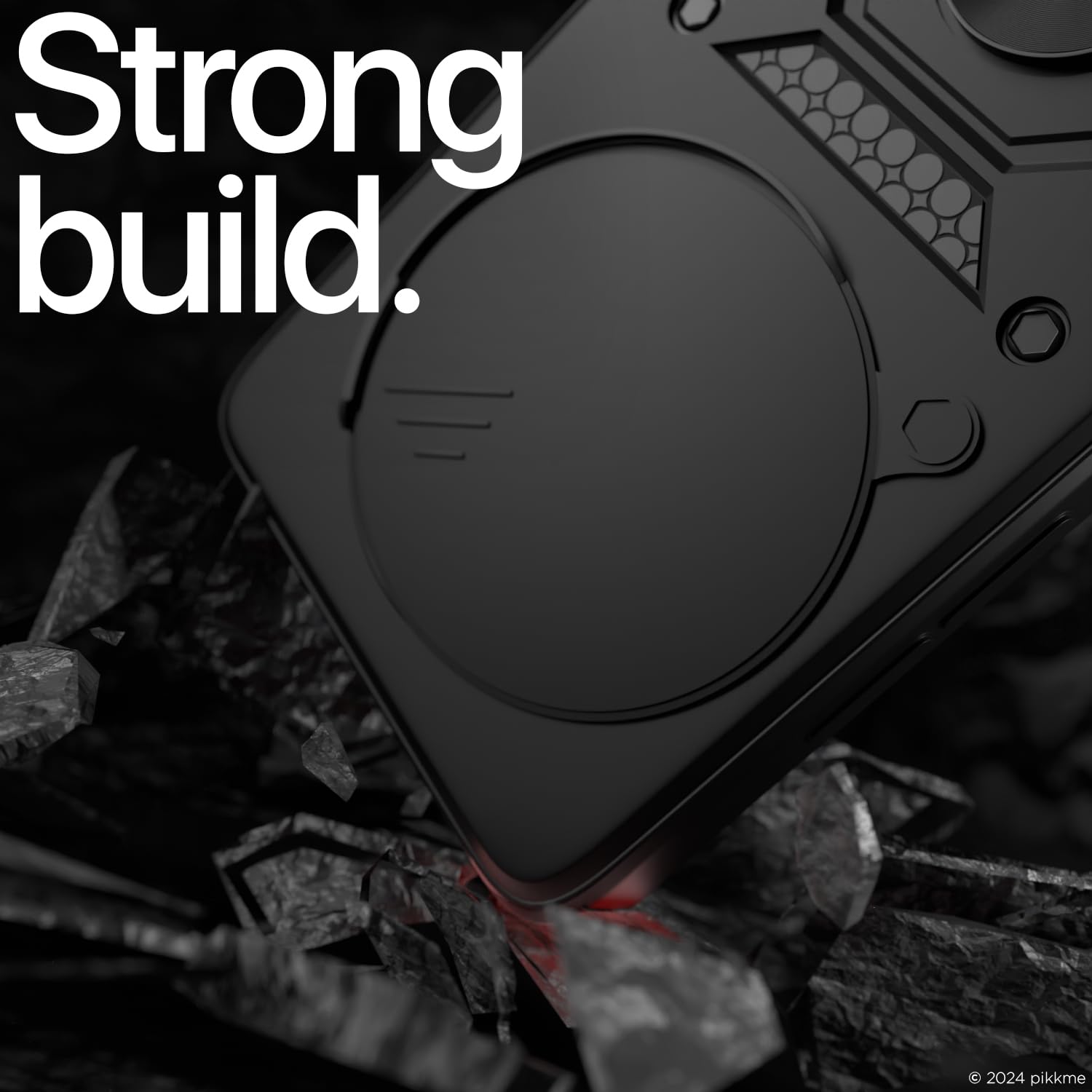 Pikkme Redmi Note 14 Pro Plus 5G Sliding Camera Shield & Stand D10 Tough Armor Back Cover (Black)