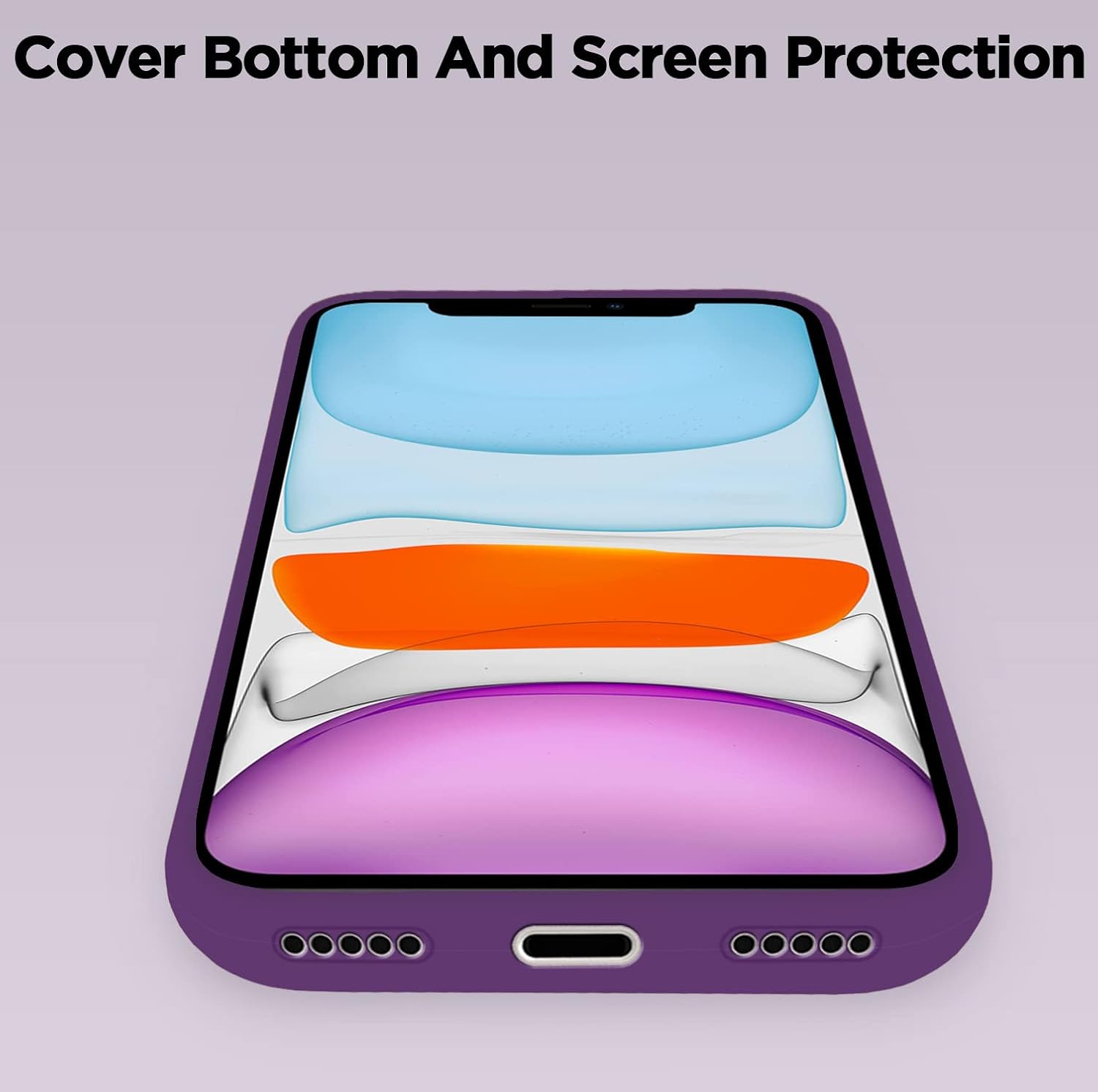 Pikkme iPhone 11 Super Soft Silicone Back Cover (Dark Purple)