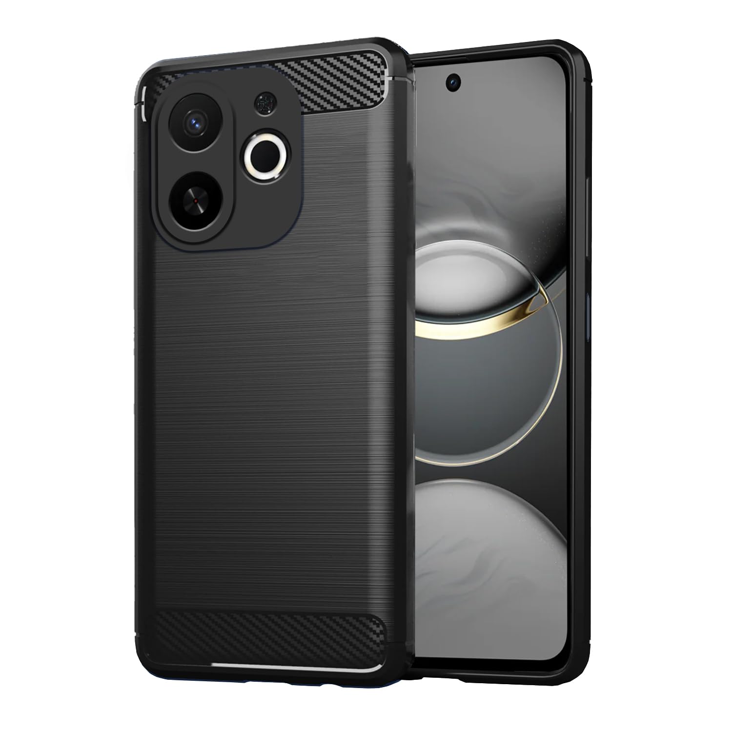 Tecno Spark 30C 5G Hybrid mobile cover in black by Pikkme