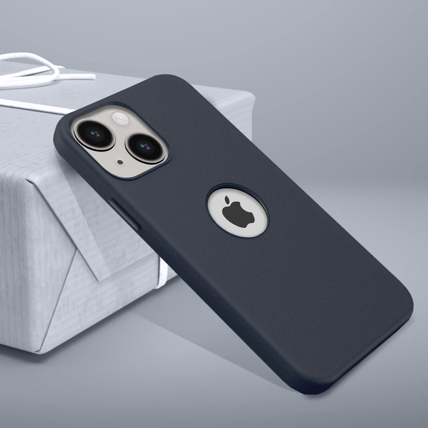 iPhone 13 Leather mobile back cover in ink by Pikkme – photo 3