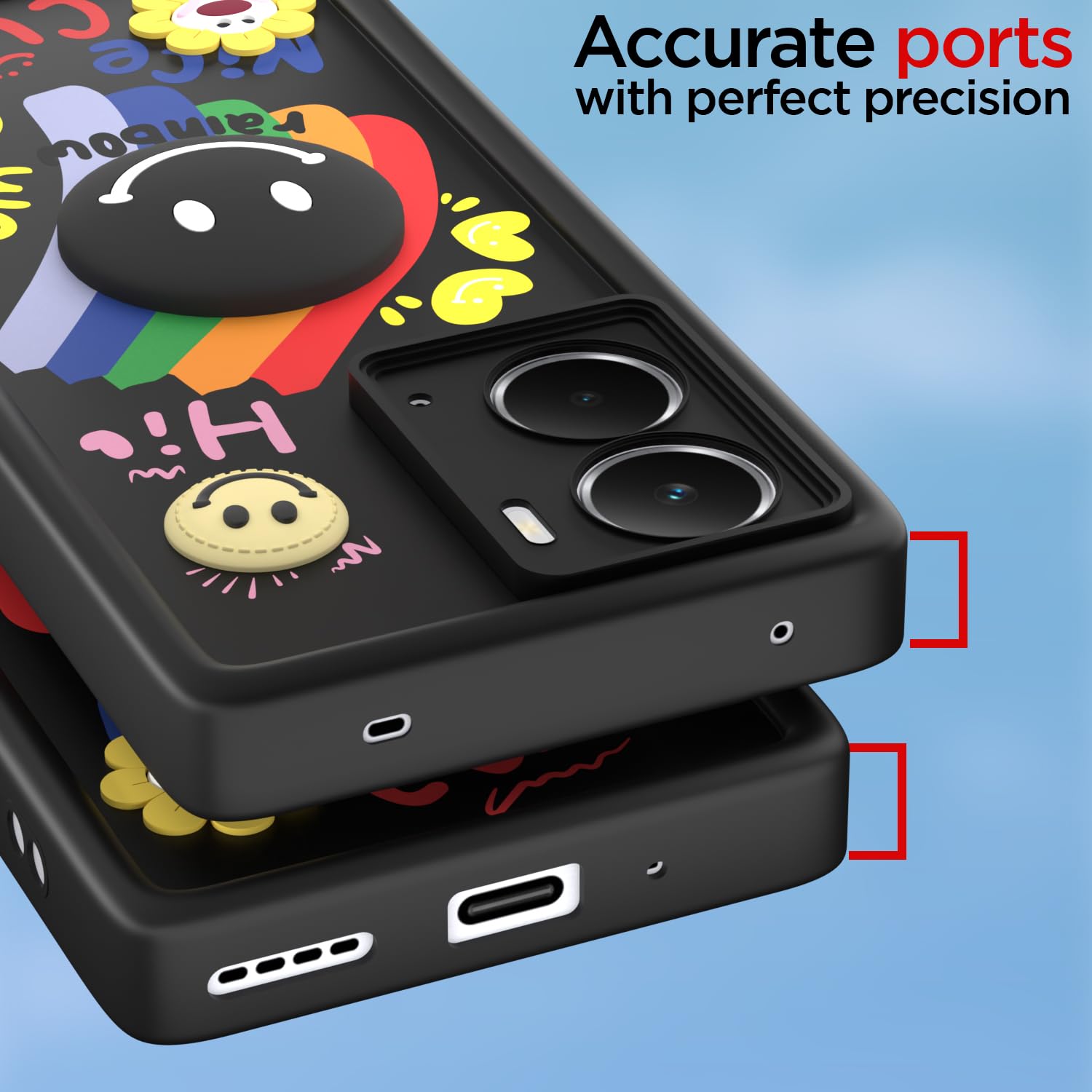 Pikkme Realme P3 5G black mobile cover – photo 4
