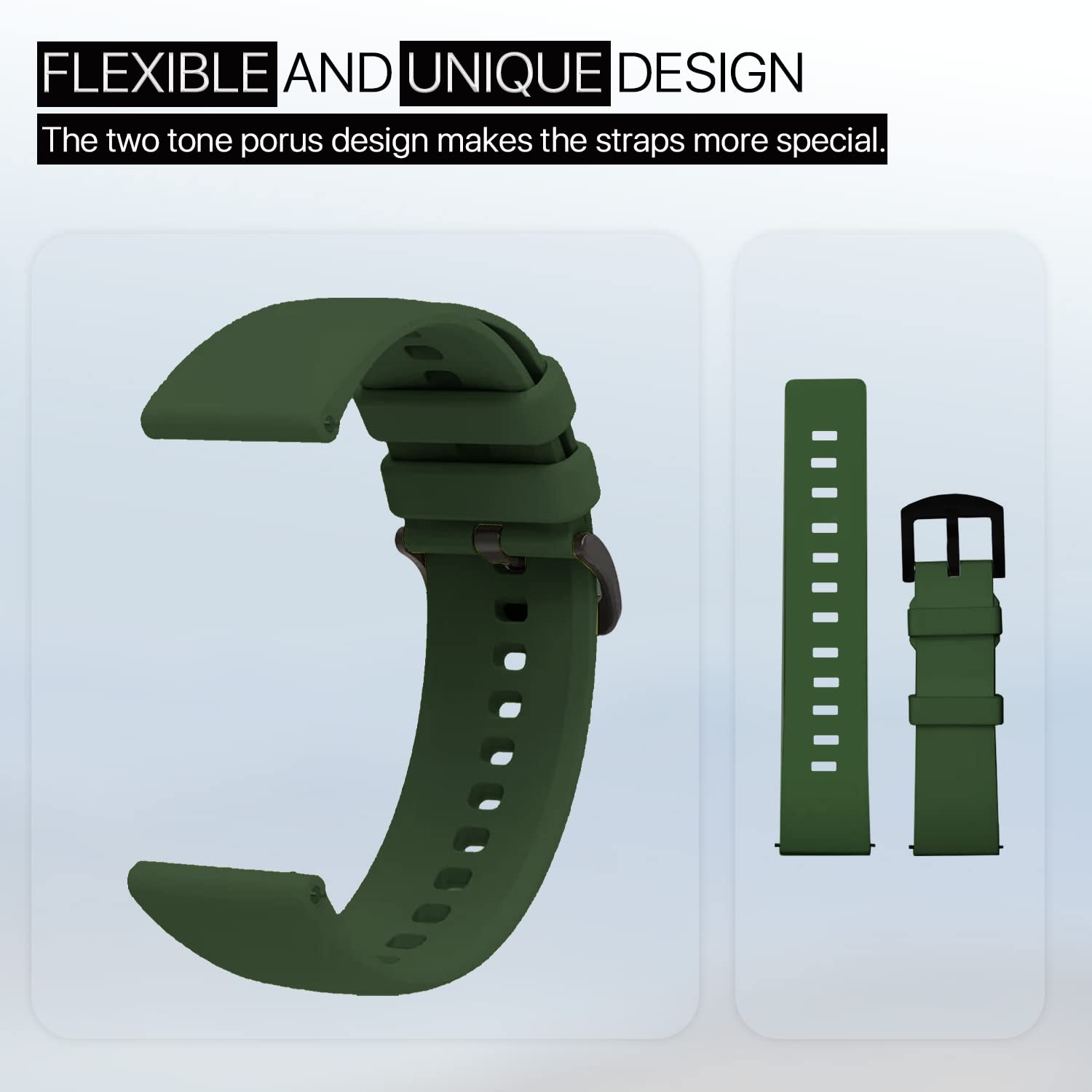Pikkme Black Hook Strap Compatible (Olive Green) – photo 4
