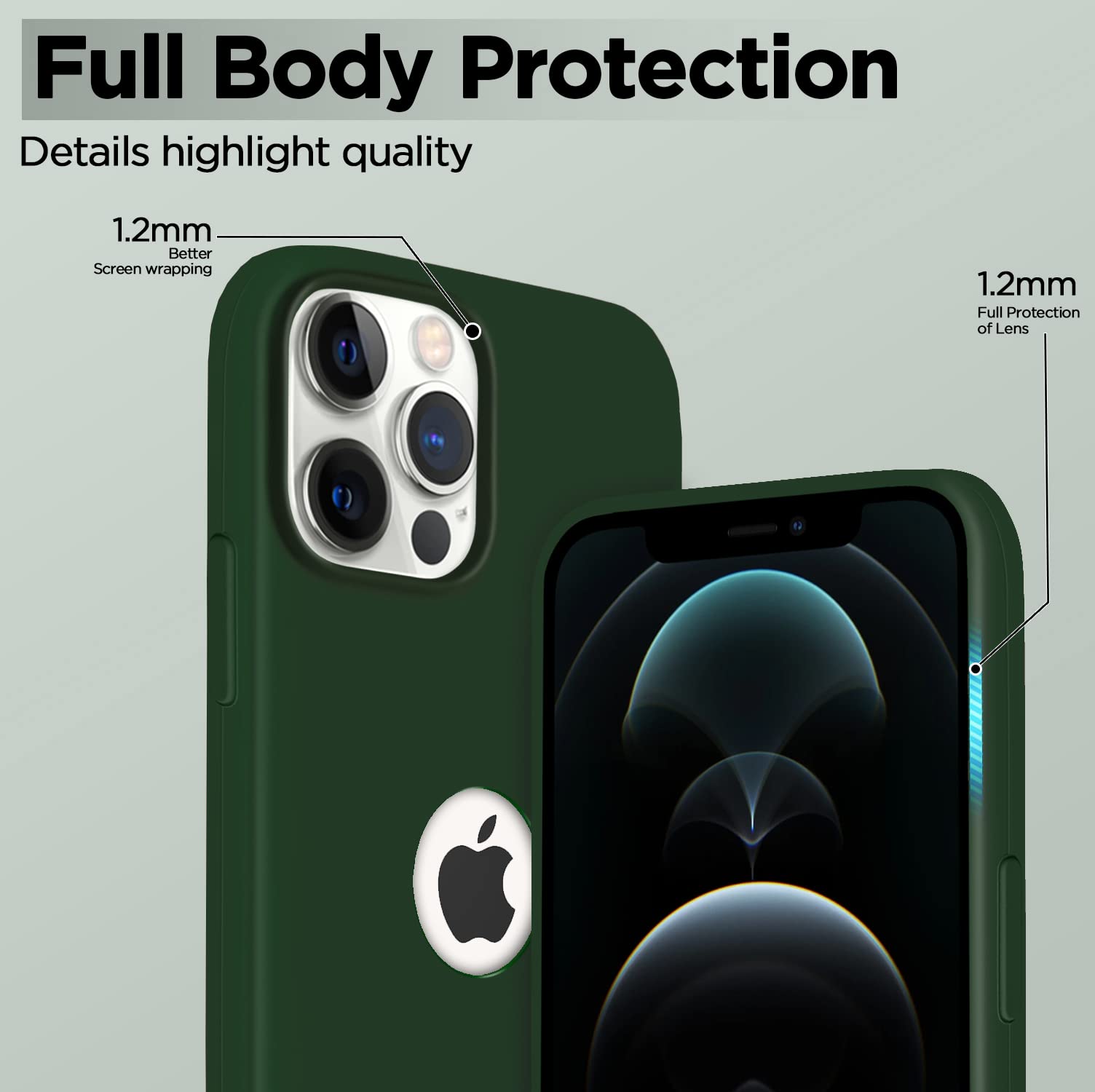 Pikkme atrovirens mobile cover for iPhone 12 Pro Max – photo 3