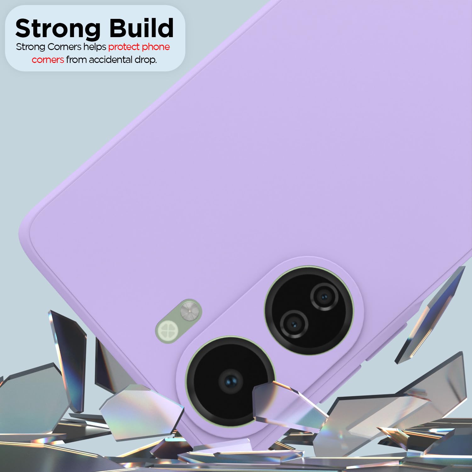 Pikkme Redmi 13C 4G Liquid Silicone Back Cover (Purple)