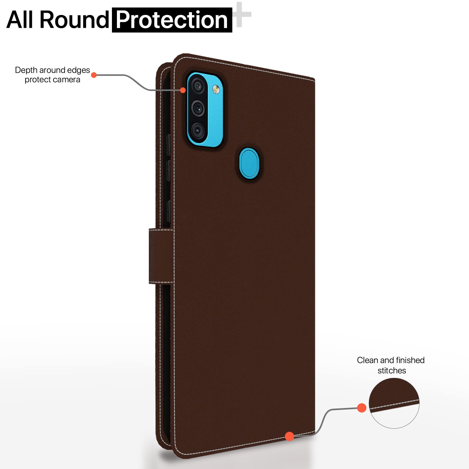 Brown & coffee flip case for Samsung M11 – Pikkme – photo 4