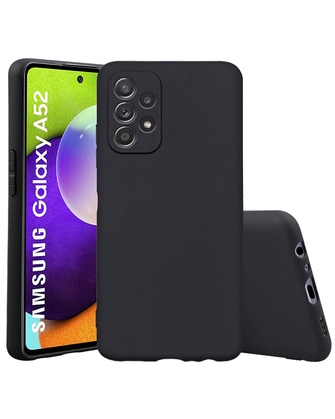 Black mobile back cover for Samsung A52/A52s 5G – Pikkme