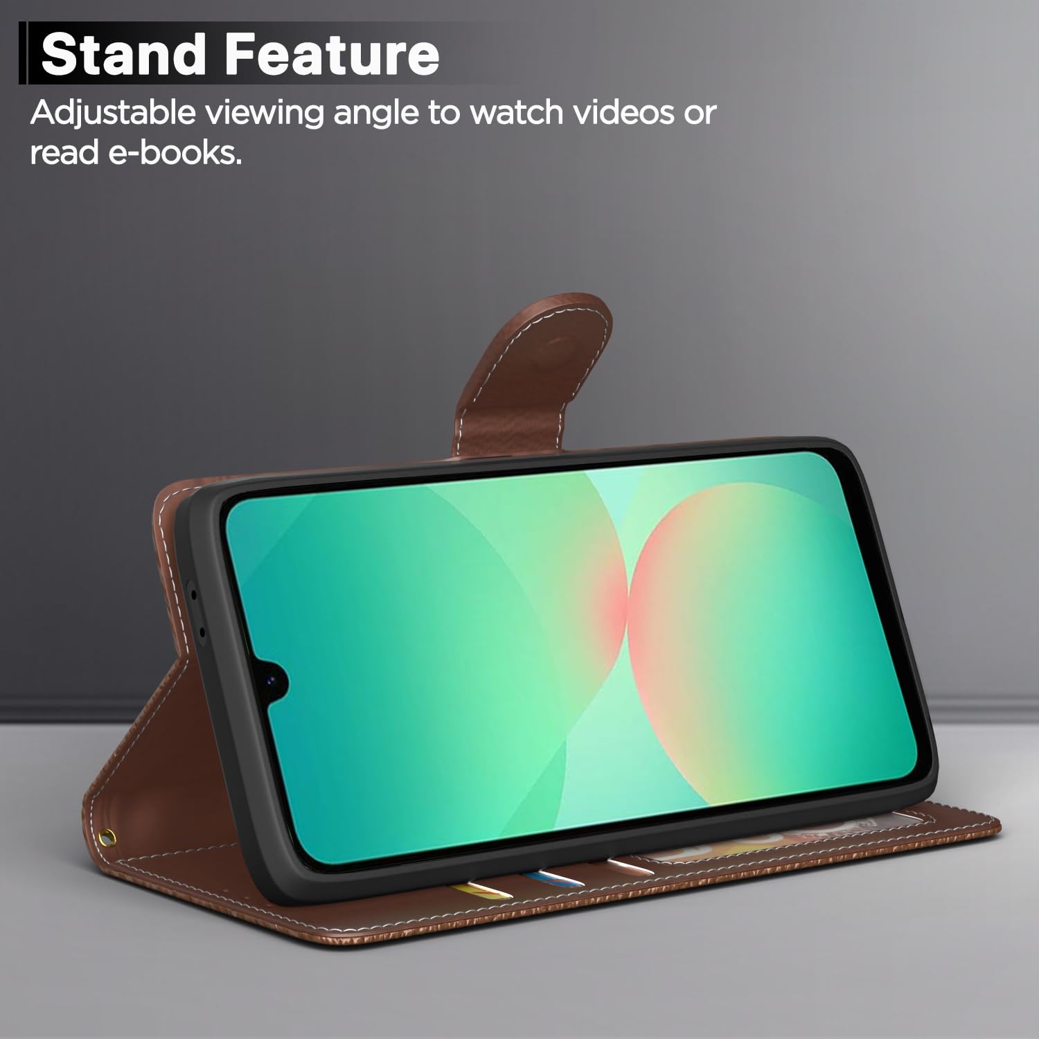 Pikkme Samsung M17/A17/F17 5G Wallet tan flip cover – photo 3