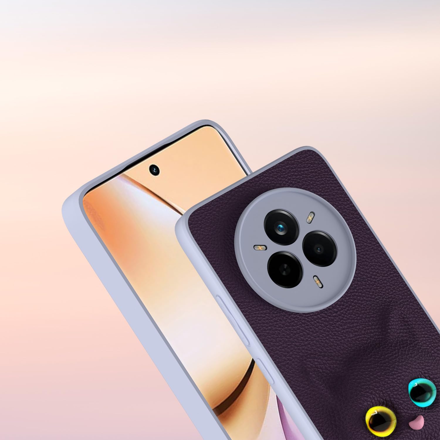 PIkkme Realme 14 Pro 5G Kitty Back Cover (Purple)