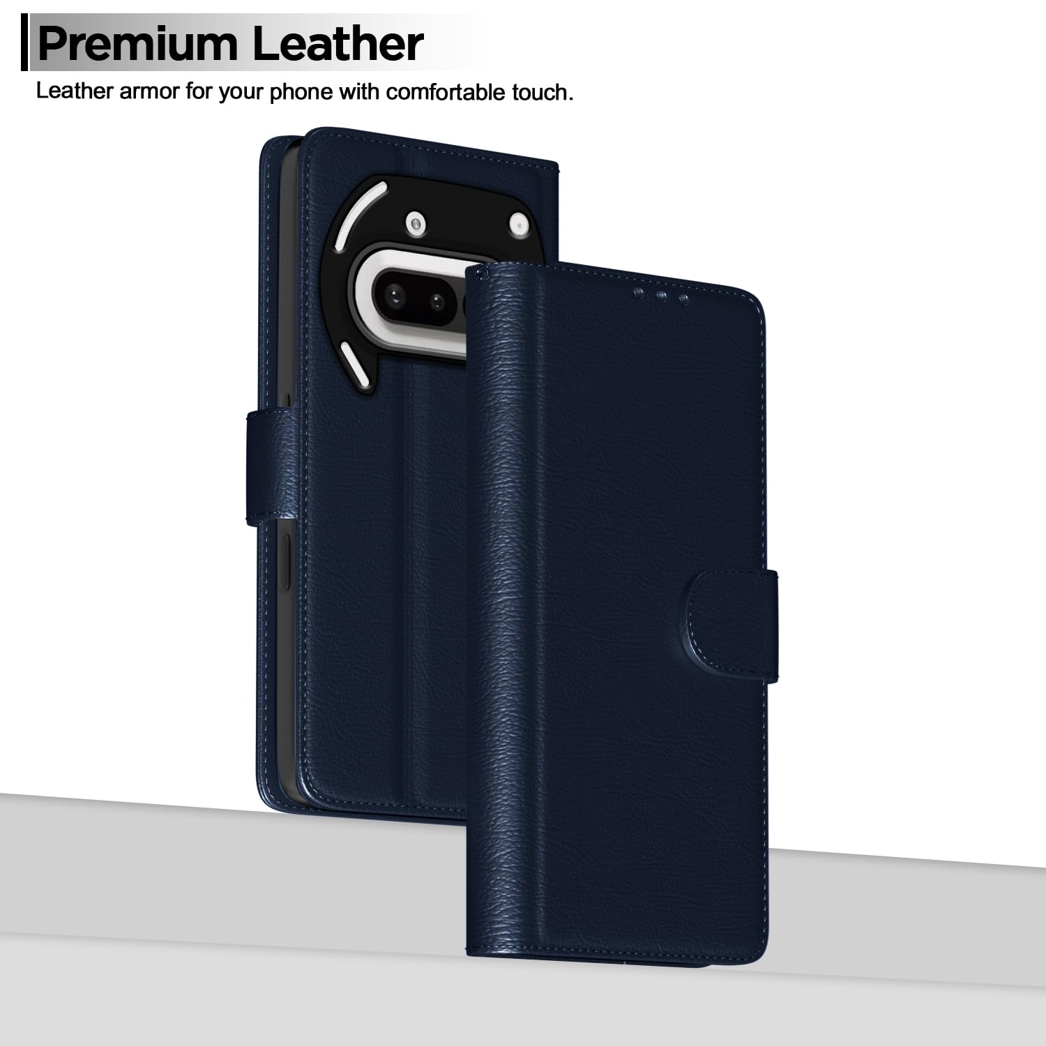 Pikkme Nothing Phone 3a 5G Vintage Flip Cover (Blue)