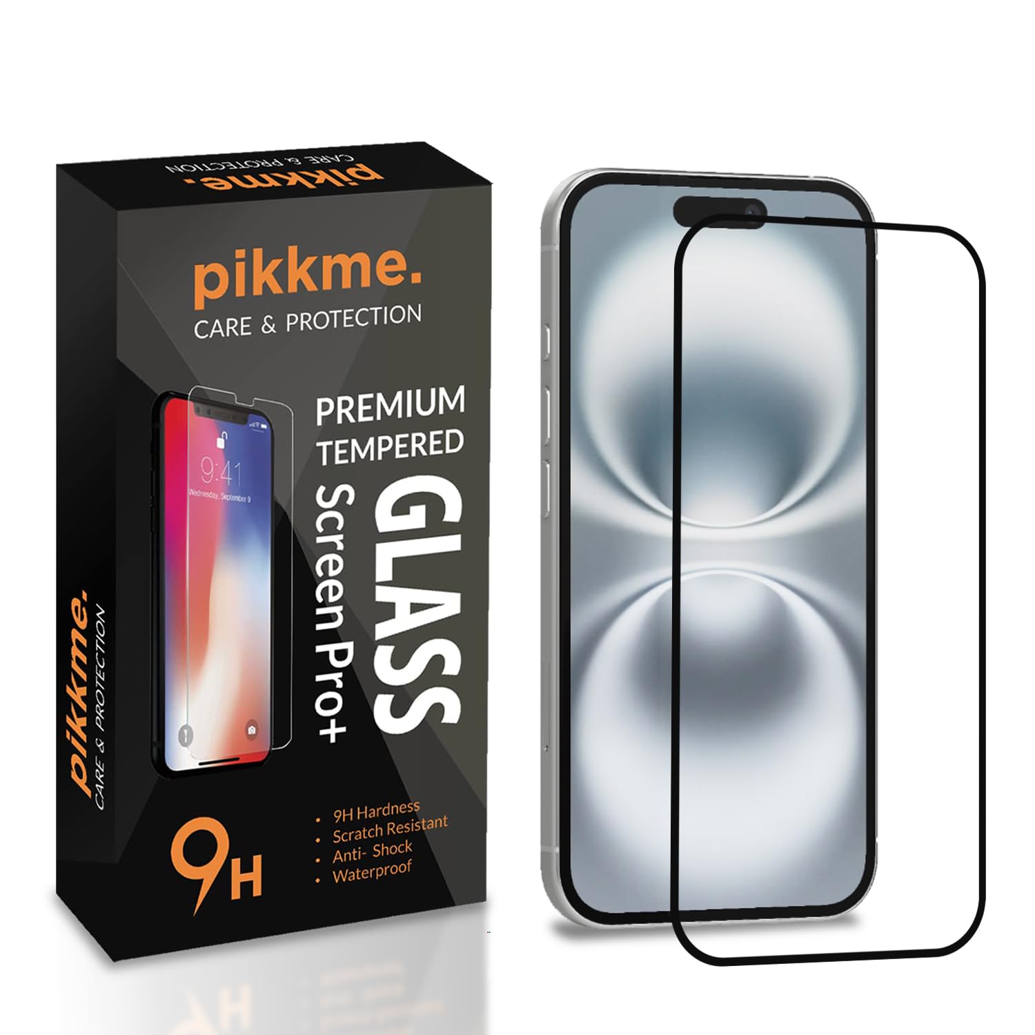 Pikkme iPhone 16 Plus tempered glass screen guard