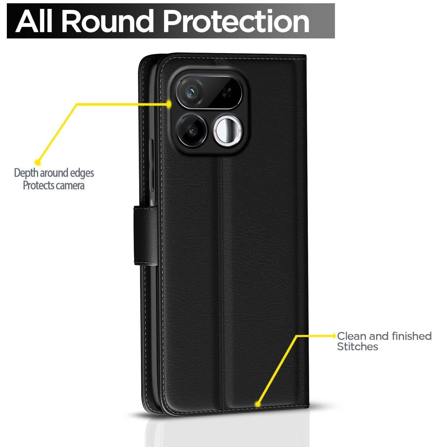 Pikkme black Wallet flip case for Realme 16T 5G – photo 4