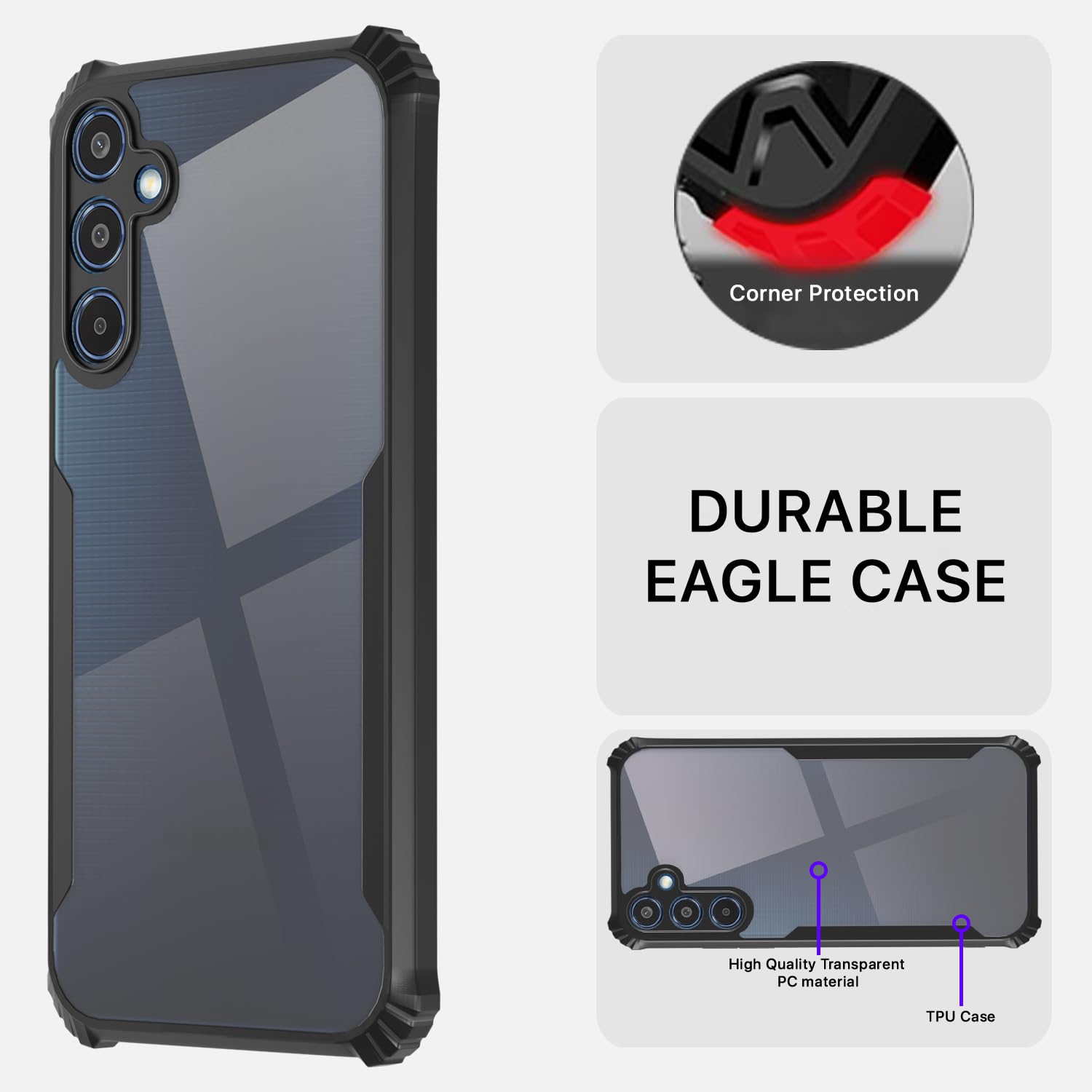 Pikkme black Hybrid mobile cover for Samsung M35 5G – photo 4