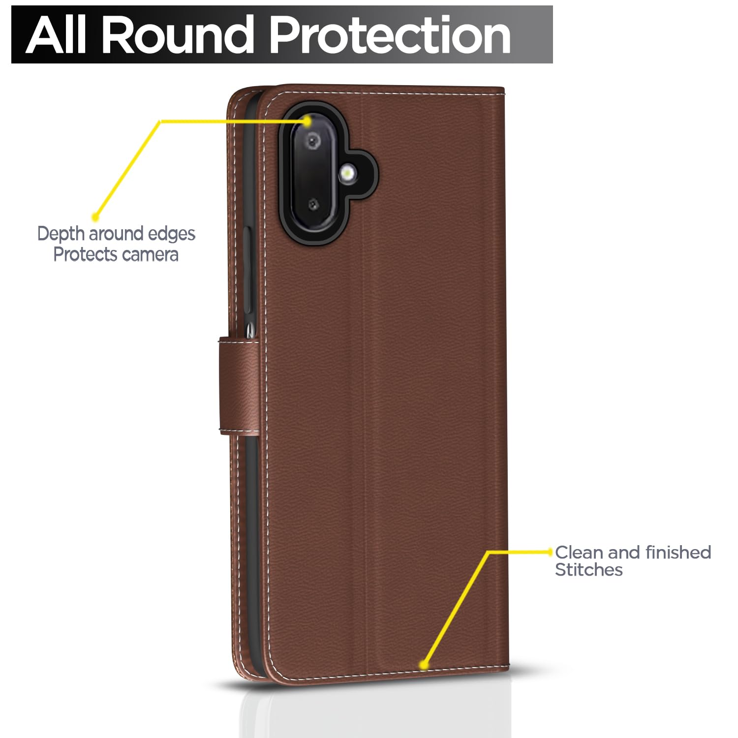 Pikkme Samsung M06/F06 5G Wallet tan wallet flip cover – photo 4
