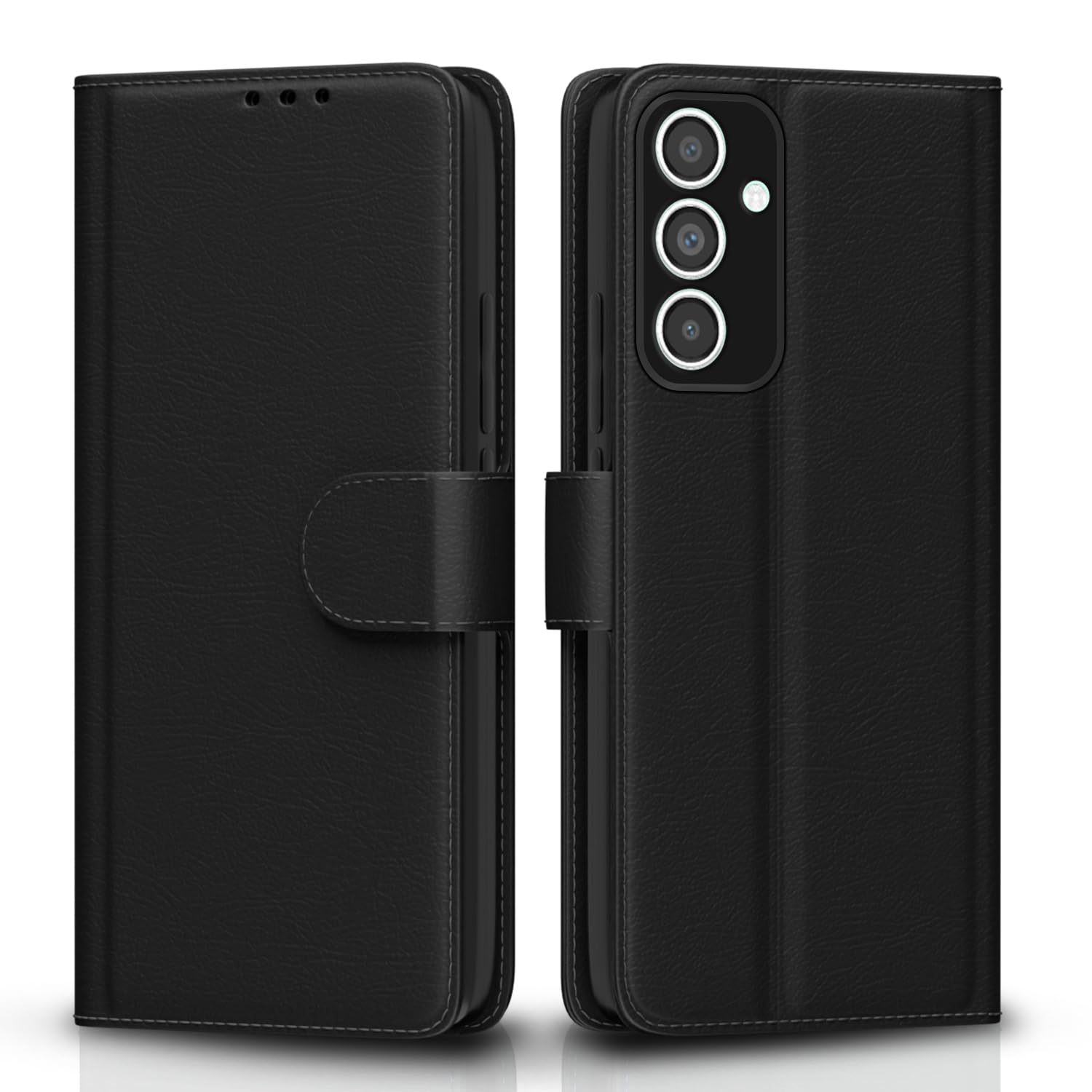 Samsung M55/M55s/F55 5G wallet flip cover in black by Pikkme