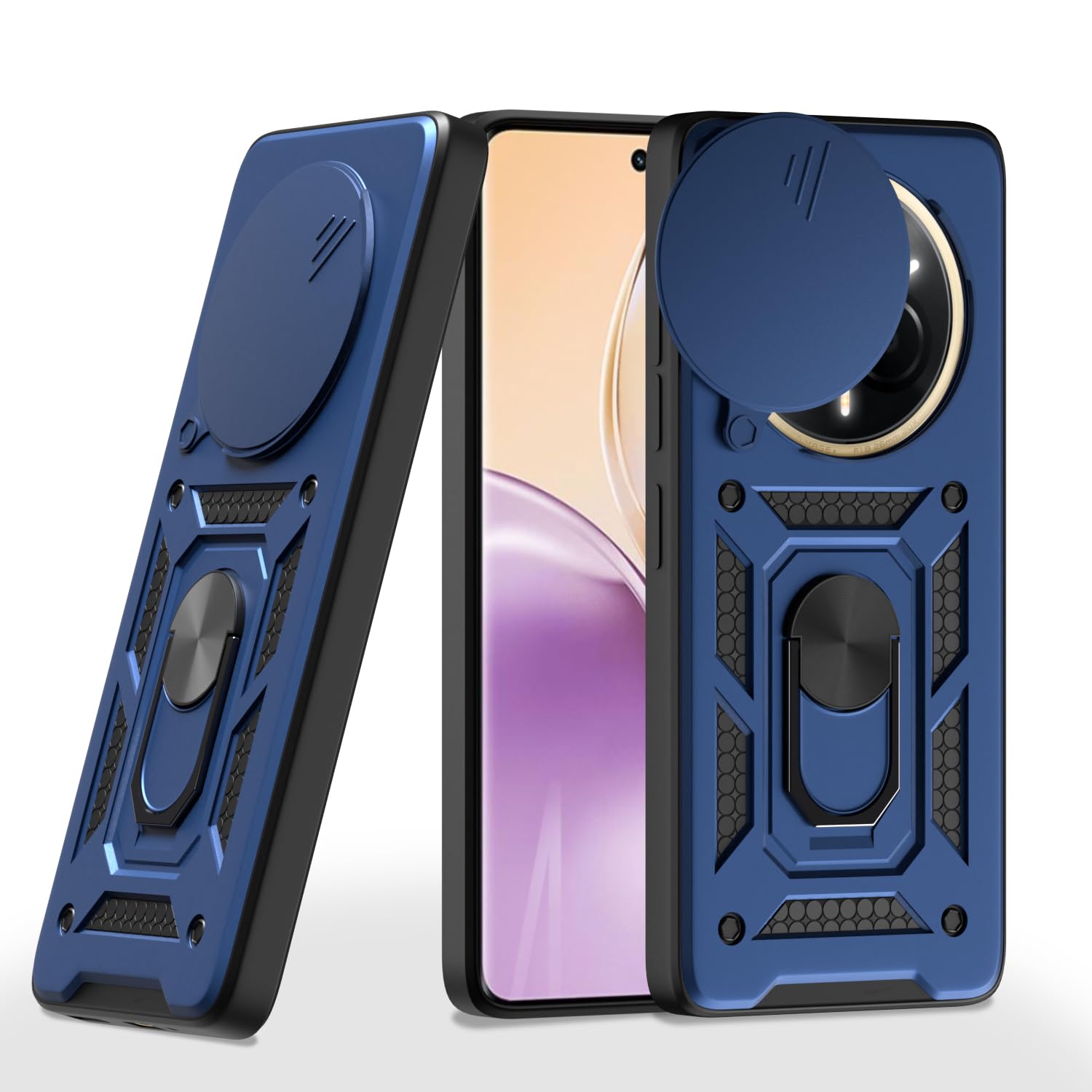 Pikkme Realme P3 Pro 5G / Realme 14 Pro Plus 5G D10 Tough Armor Back Cover - Blue