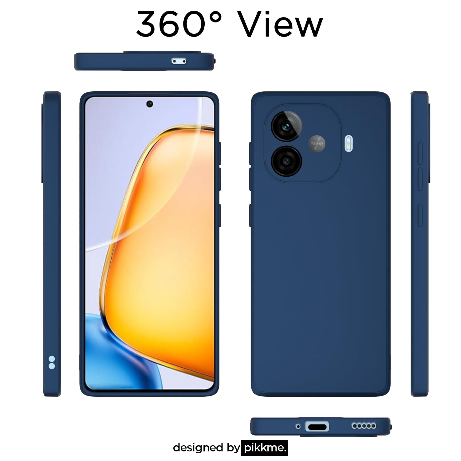 Pikkme blue Matte phone cover for iQOO Z9x Turbo/Vivo Y200 GT 5G – photo 3