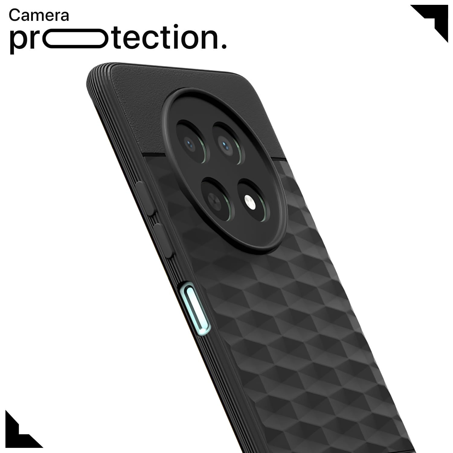 Pikkme Realme Narzo 70x 5G / N65 / Realme 13/12 / 12X 5G / C65 Gencase Back Cover (Black)