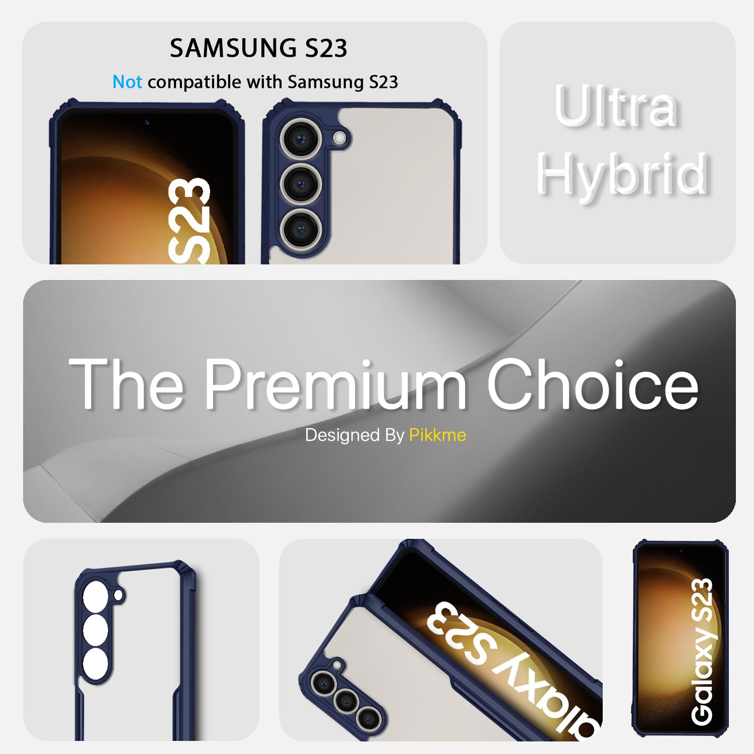 Samsung S23 5G back cover in blue by Pikkme – photo 2