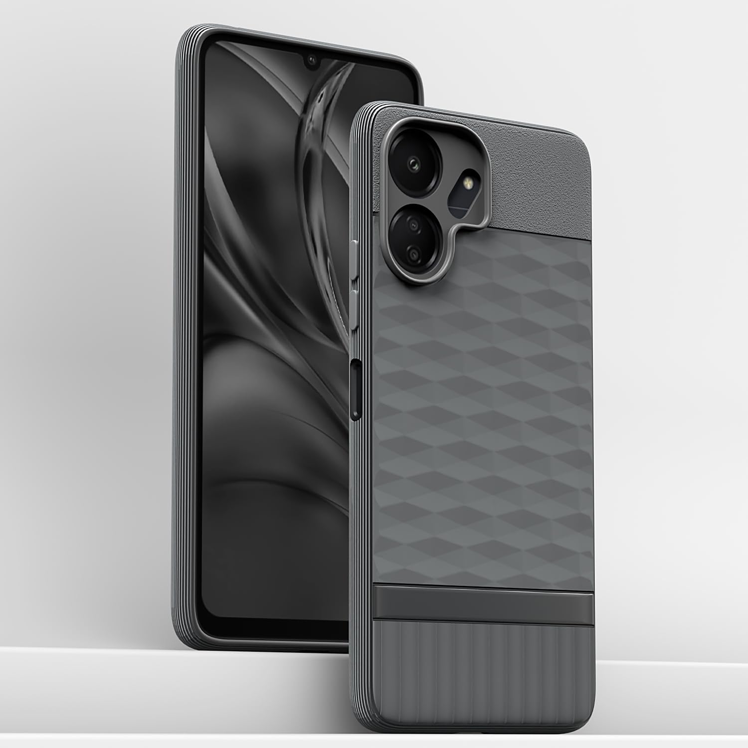 Pikkme Redmi 13c 4G / Redmi 13c 5G / Poco C65 Gencase Back Cover (Grey)