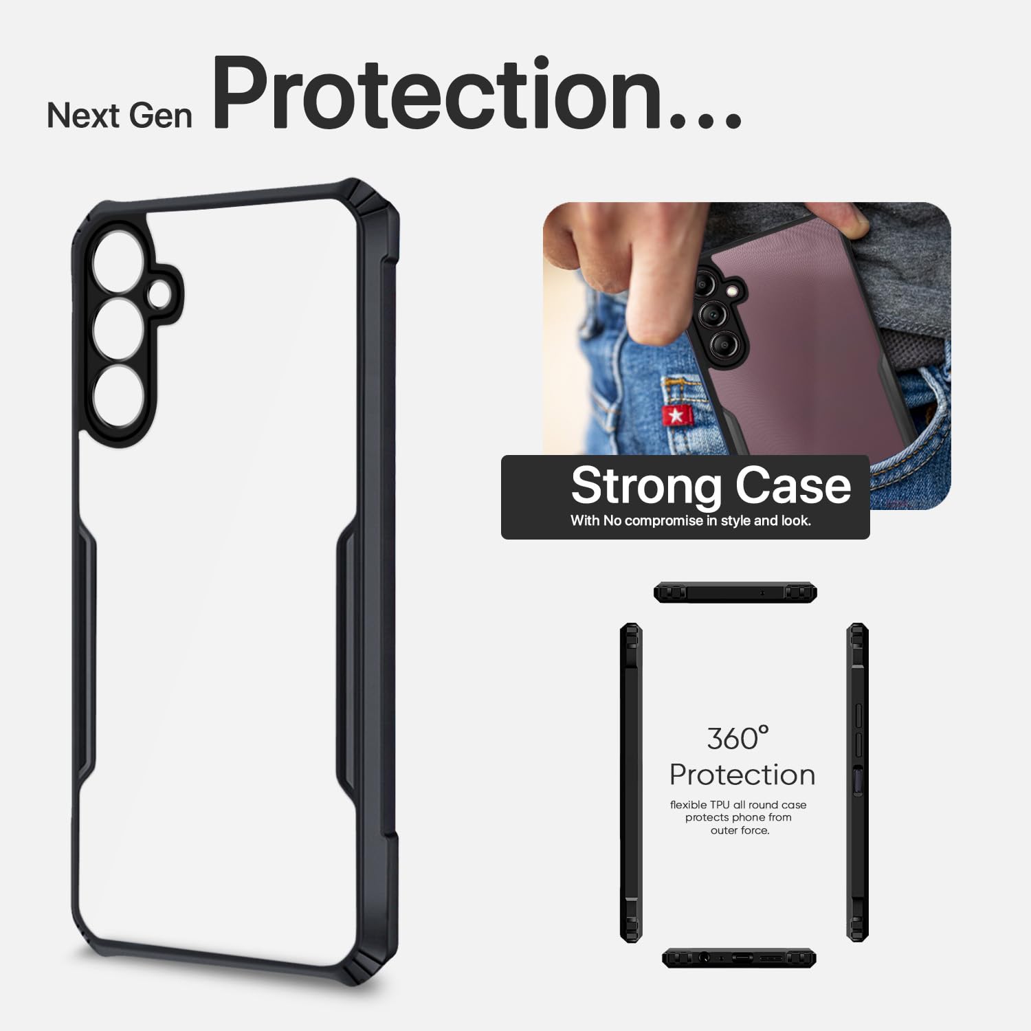 Pikkme Samsung Galaxy M14 5G Eagle Back Cover (Black)