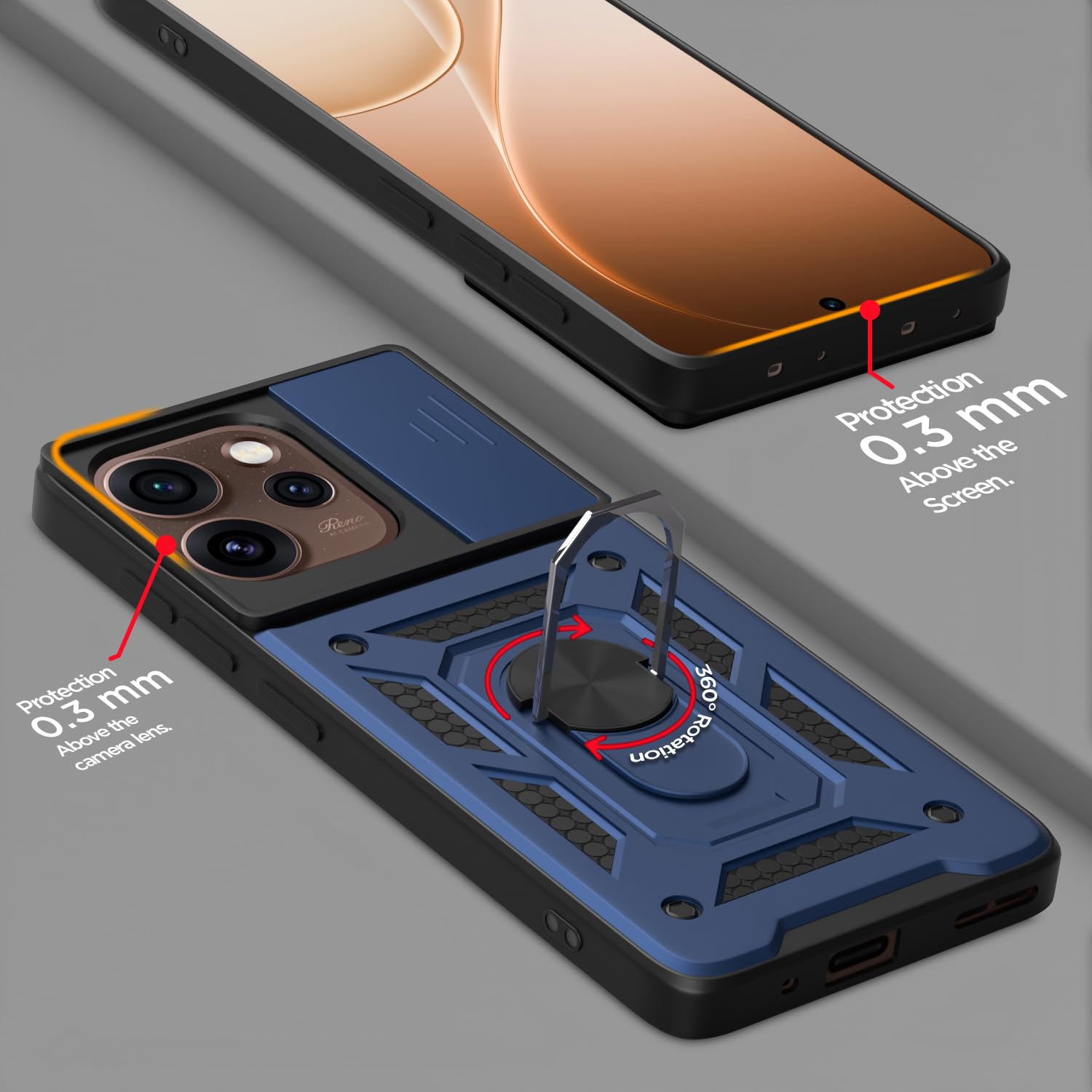 Blue D10 Camera Shield mobile back cover for Oppo Reno 15C 5G/360 – Pikkme – photo 4
