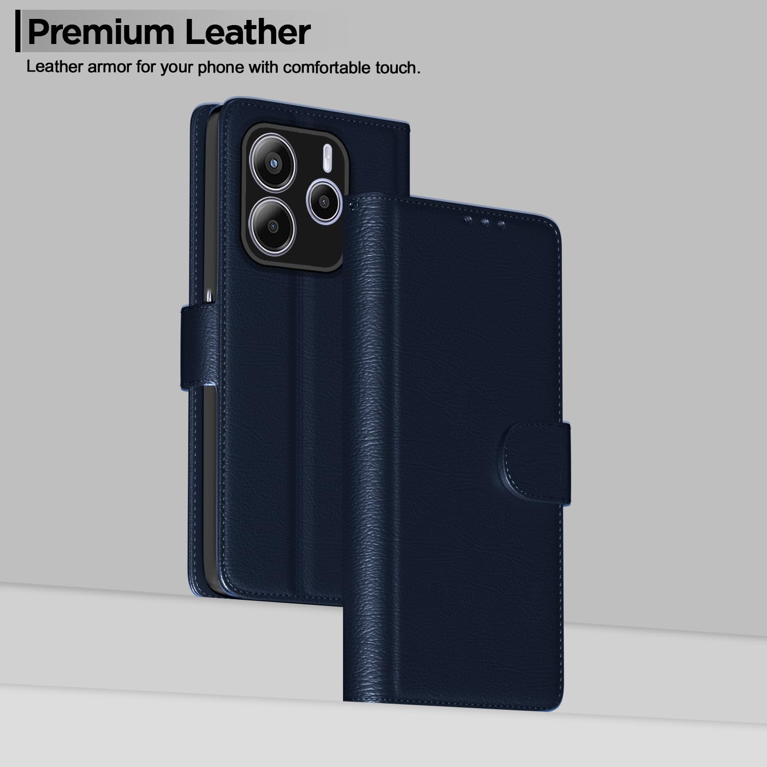 Pikkme blue flip cover for Redmi Note 14 5G – photo 2