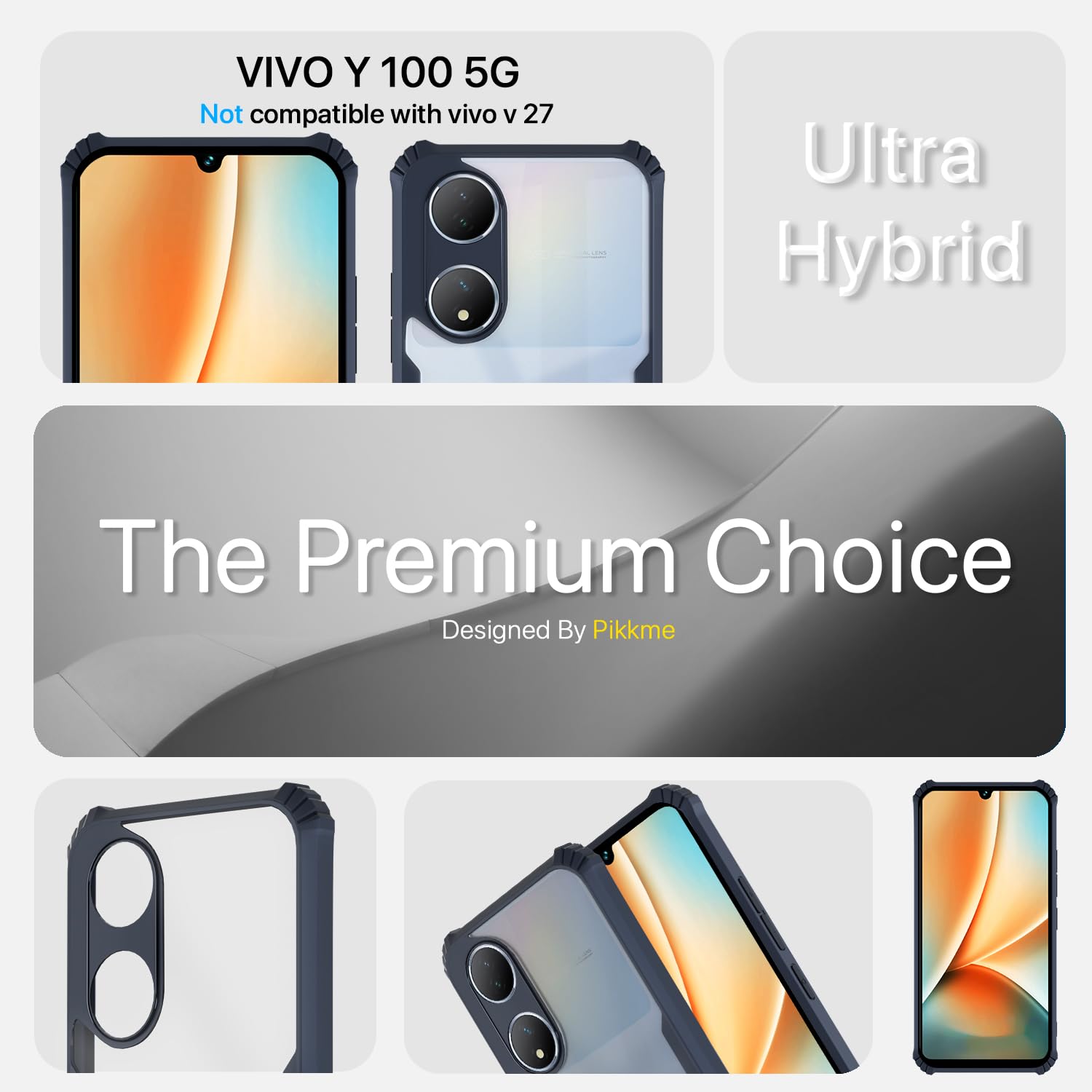 Pikkme Vivo Y100 5G Clear blue mobile cover – photo 3