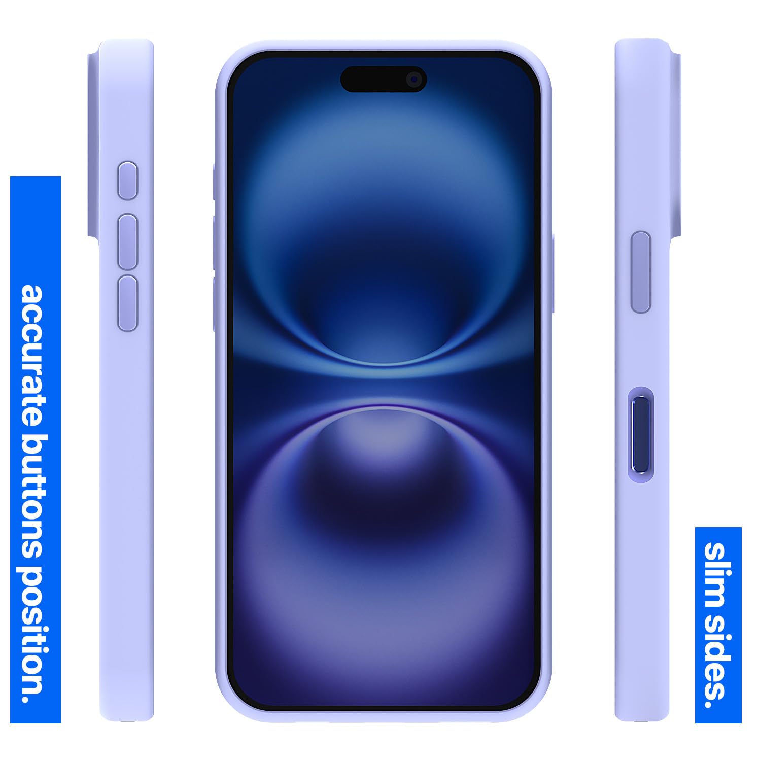 Pikkme iPhone 16 Super Soft Silicone Back Cover (Elegant Purple)