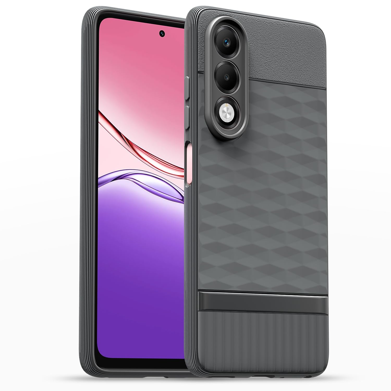 Pikkme Oppo K13x 5G Shockproof Soft Flexible Gencase Back cover (Grey)