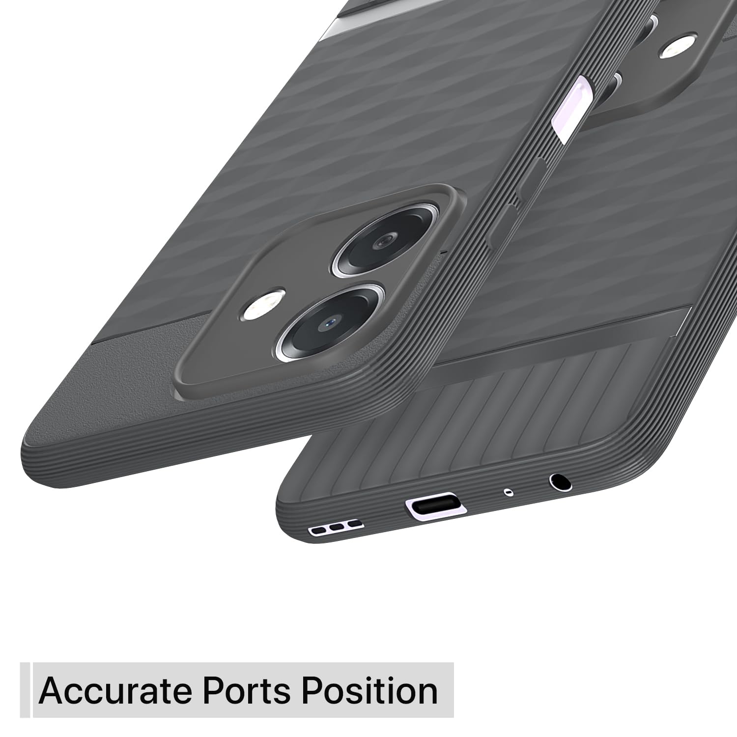 Pikkme Oppo A3x 5G / A3x 4G / A3 5G Gencase Back Cover (Grey)