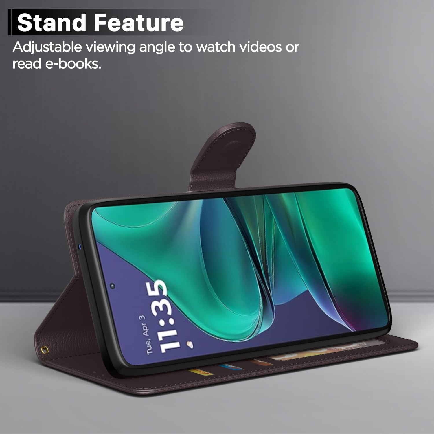 Pikkme Motorola Moto Edge 60 Stylus 5G Vintage Flip Cover (Coffee)