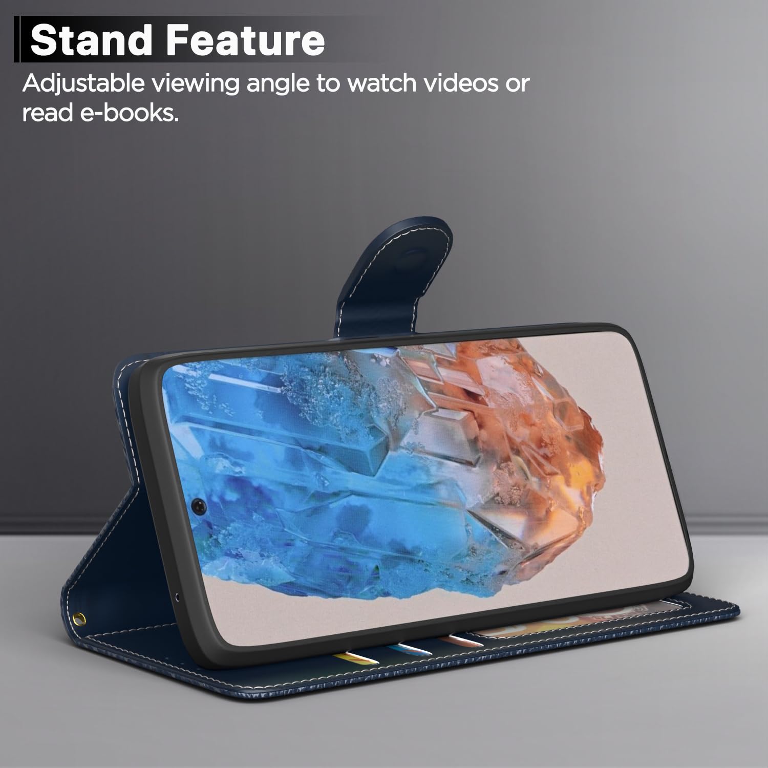 Pikkme blue Wallet wallet flip cover for Samsung M35 5G – photo 3